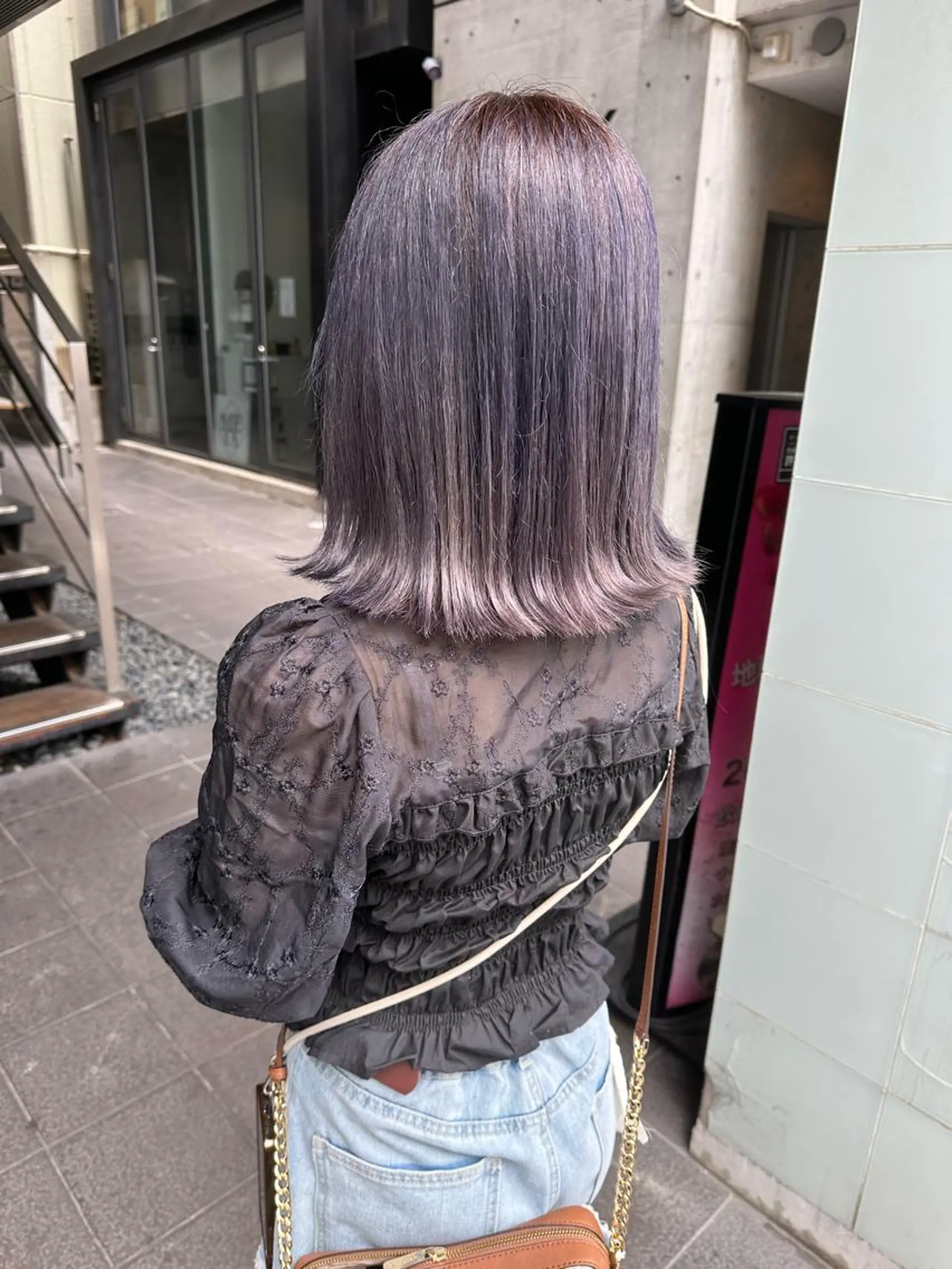 ミディアム カラー ヘアアレンジ ヘアカラー トリートメント 天神/ブリーチ/ ブリーチなしカラーのヘアスタイル