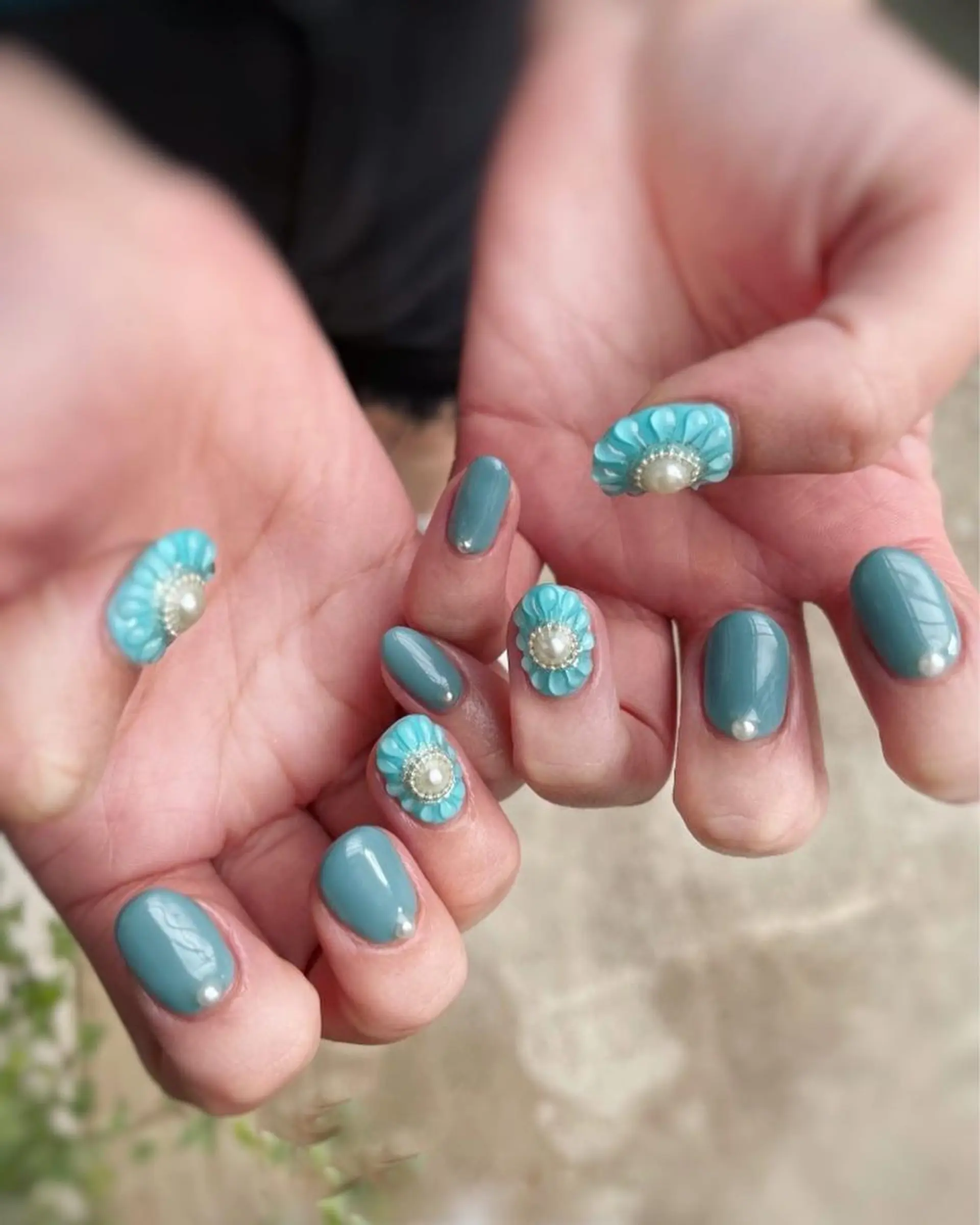 ネイル フラワーネイル ぷっくりネイル beauty salonM&Iのネイルデザイン