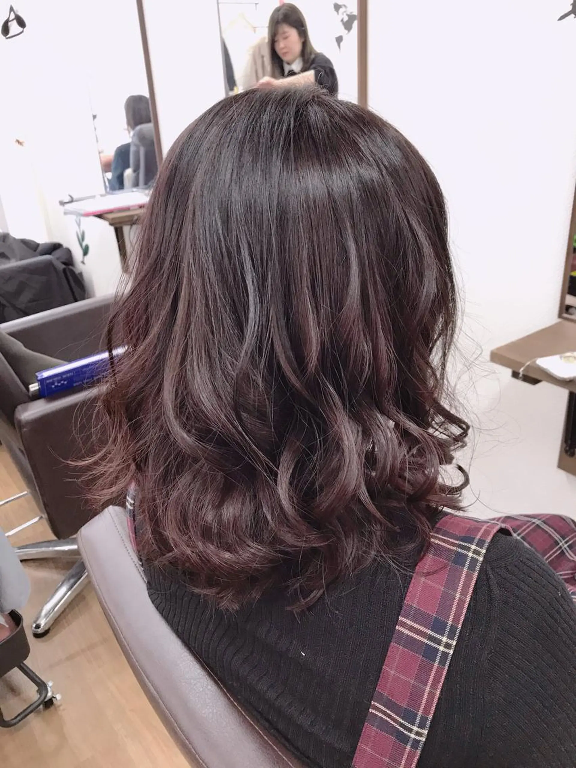 ミディアム カラー ピンクカラー 森田 滉平のヘアスタイル