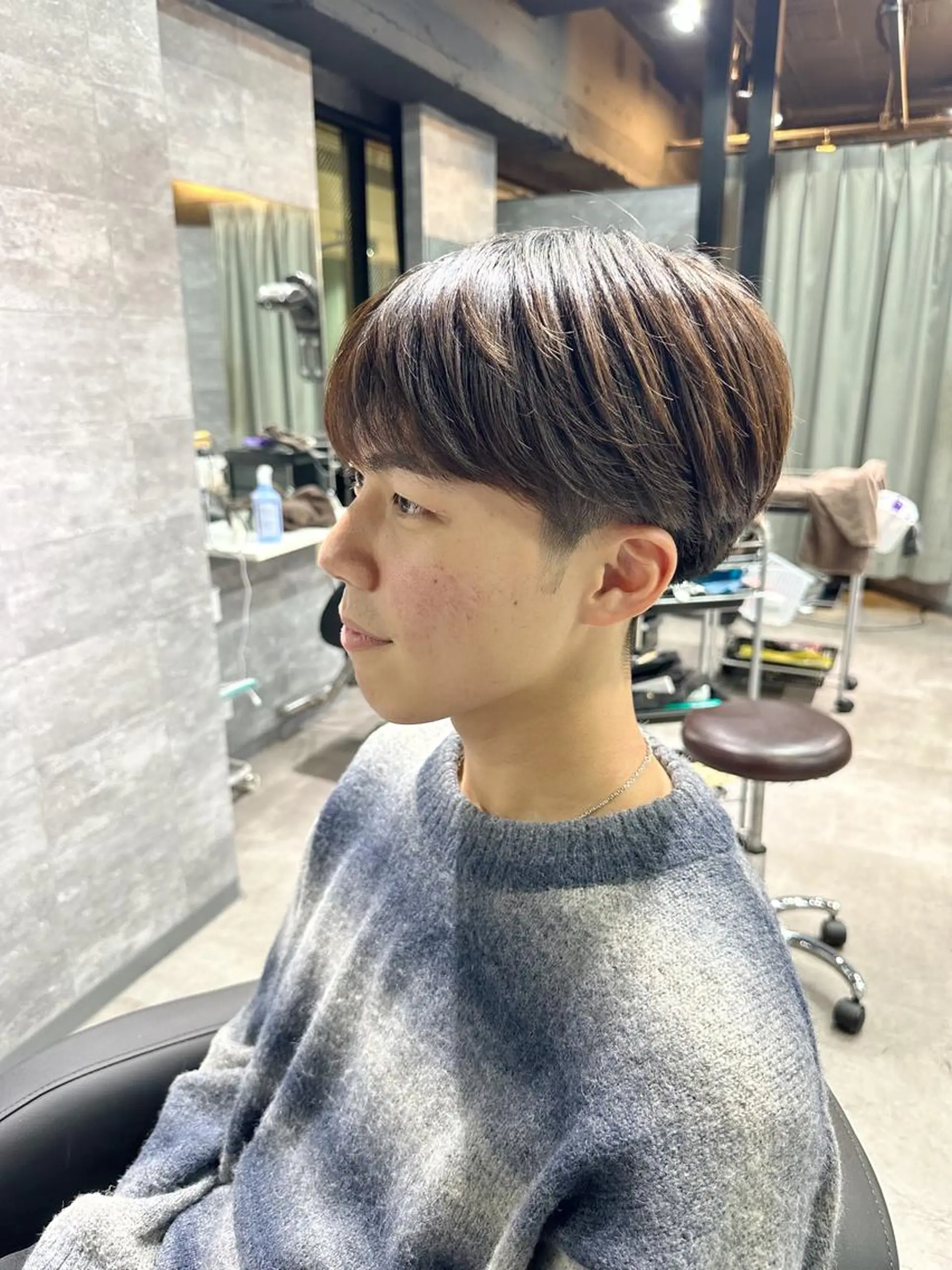ショート 外国人風カラー ハイライト 韓国風ヘア レイヤーカット 師藤 達也のヘアスタイル