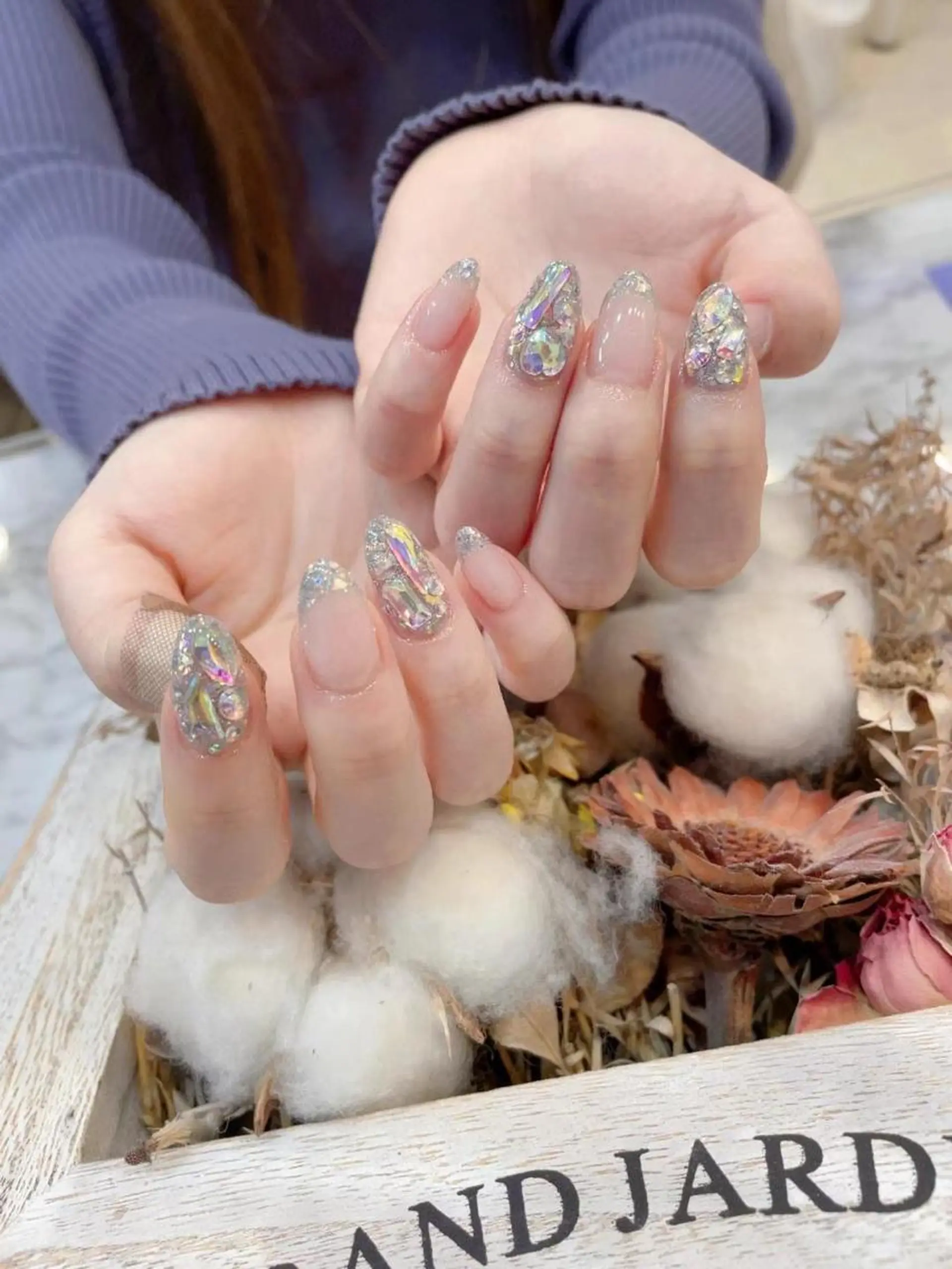 ネイル クリアネイル シルバー Babarla Nailのネイルデザイン