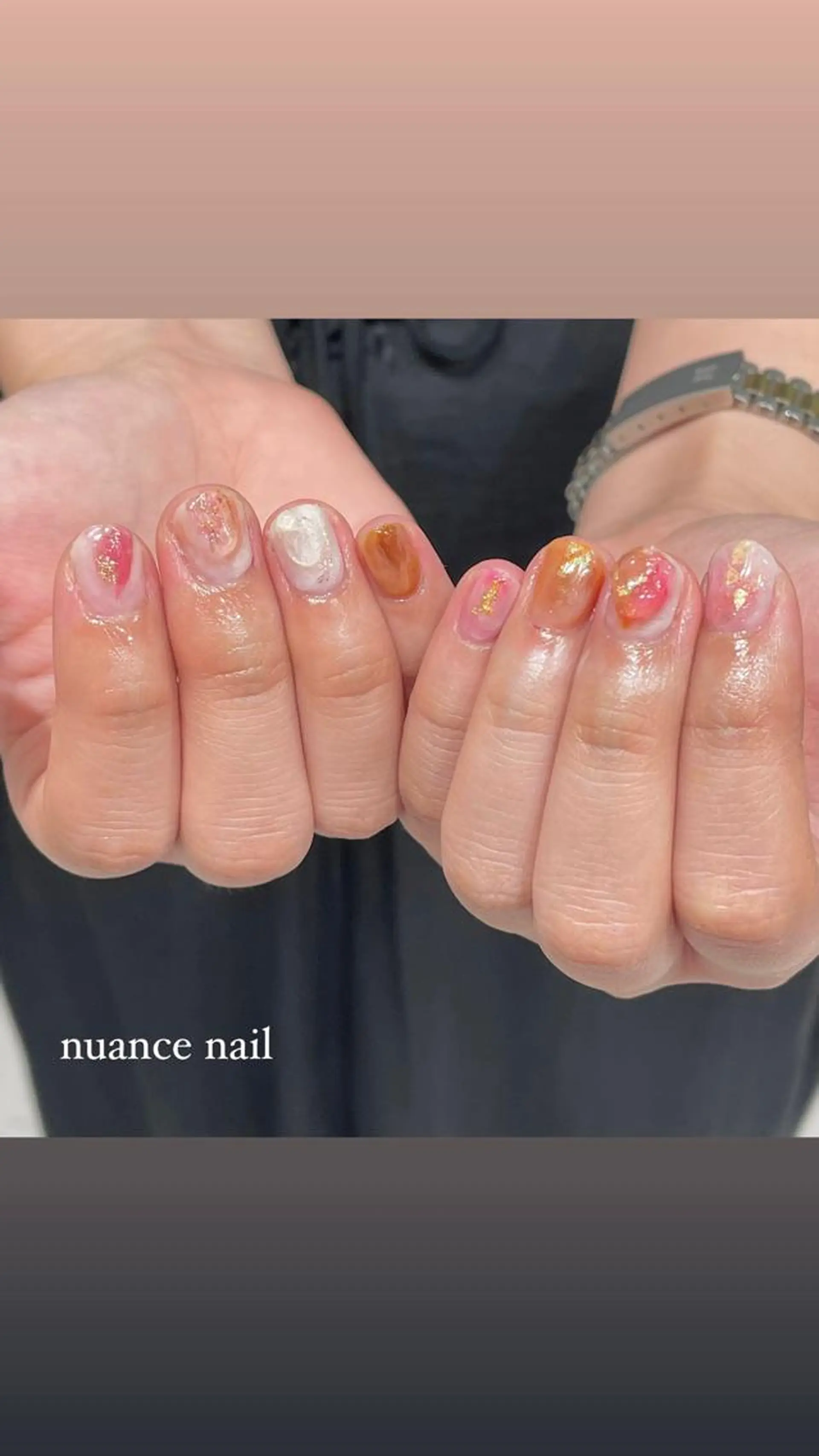 ネイル ハンドネイル 淡色ネイル 🎀moeのネイルデザイン