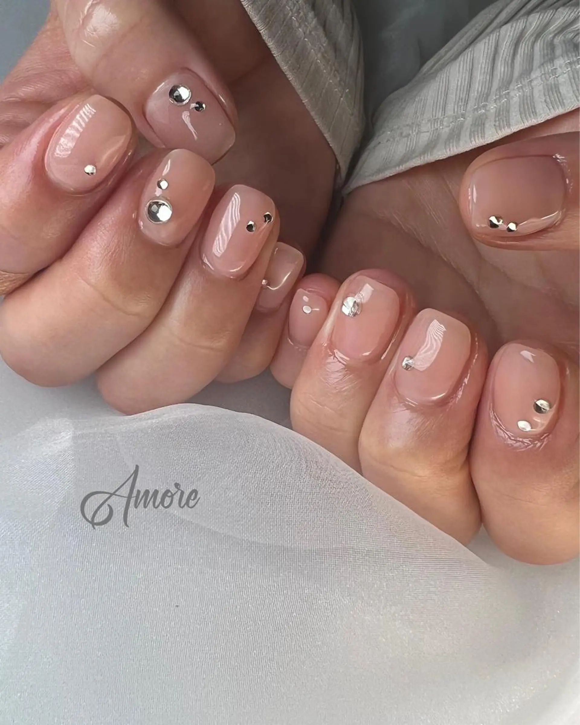 ネイル ジェルネイル ミラーネイル オフィスネイル パラジェル You kyehwaのネイルデザイン