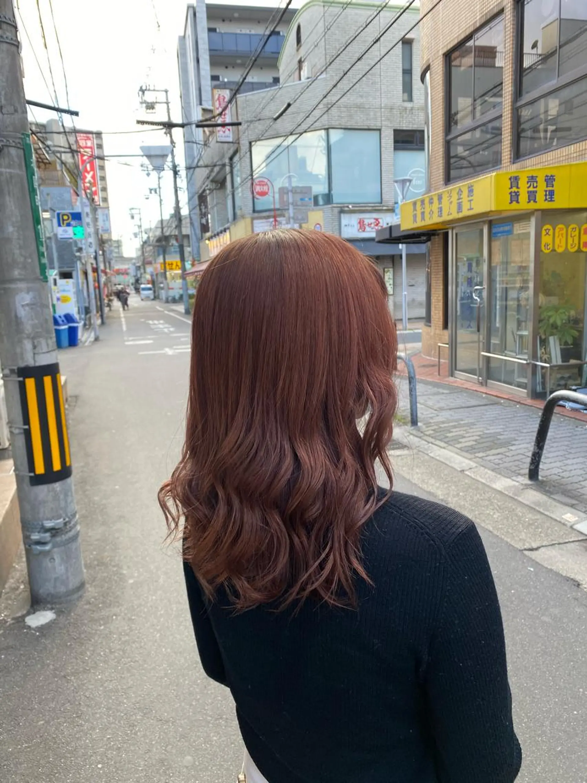 ロング カラー ブリーチ 縮毛矯正とレイヤー カット/杉村凜汰郎のヘアスタイル