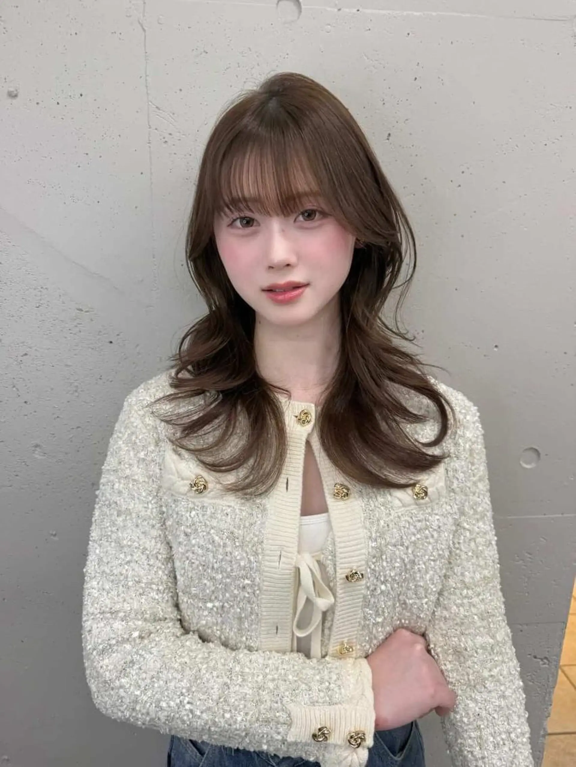 カラー セミロング ベージュカラー 透明感カラー ヘーゼル 韓国ヘア♡🇰🇷 暖色♡透明感カラー✨のヘアスタイル