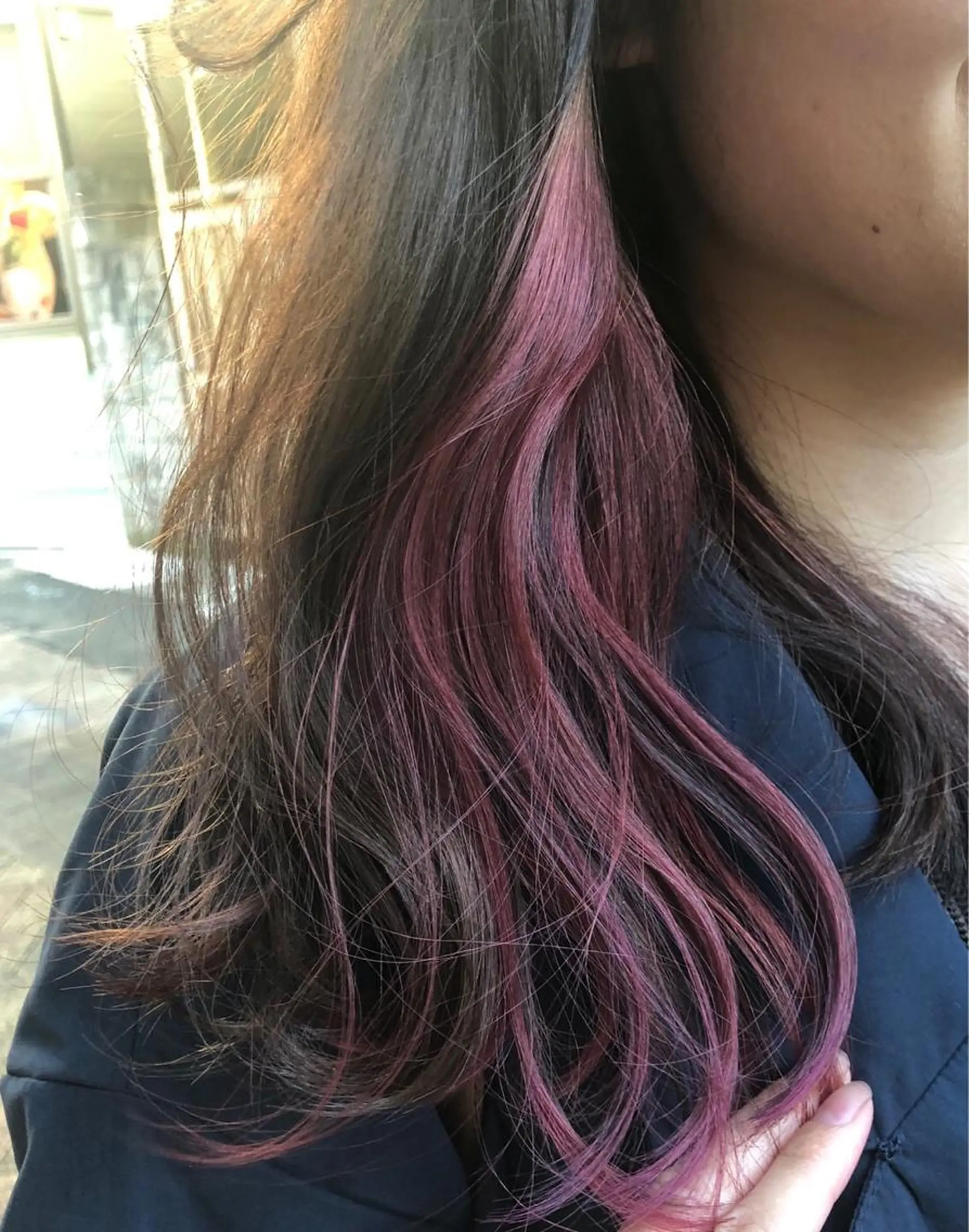 ミディアム カラー デザインカラー インナーカラー ピンクカラー ヘアカラー トリートメント RUKA 美容院×ネイリストのヘアスタイル