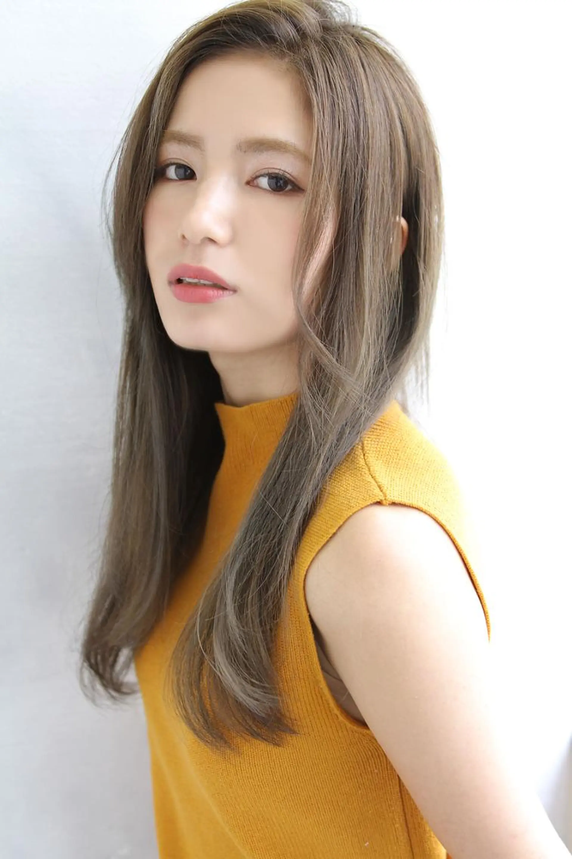 ロング カラー 韓国メンズヘア　ミル クティボブ　足立佳代のヘアスタイル