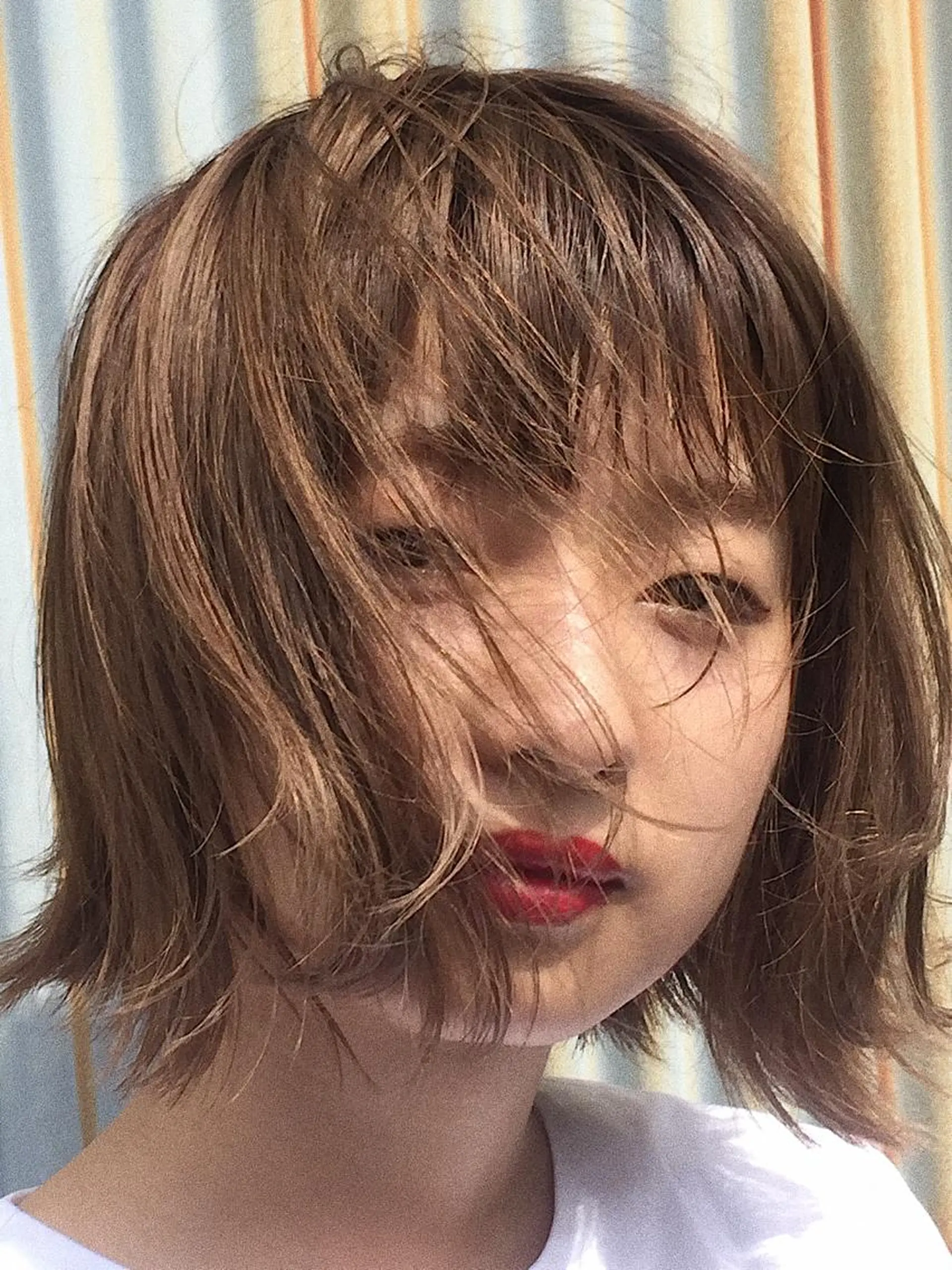 ミディアム カラー ヘアアレンジ ハイトーン/レイヤー /ウルフ⭐️永田⭐️のヘアスタイル