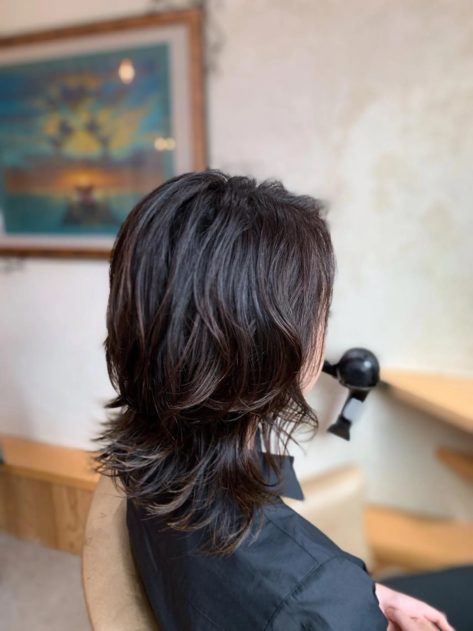 ミディアム パーマ ウルフカット カット ヘアカラー 髪質改善/美髪 艶カラーLillyのヘアスタイル