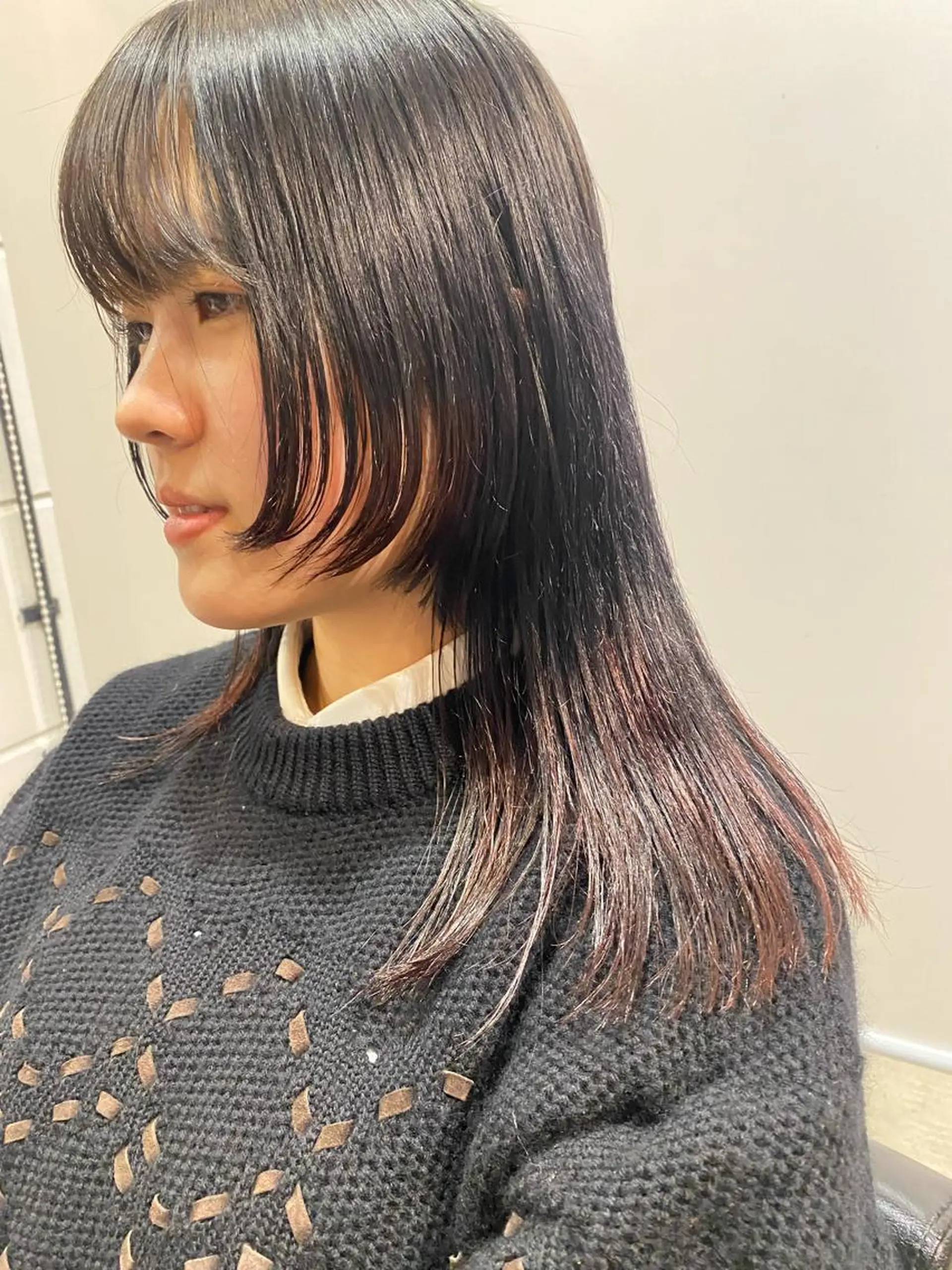 ロング カラー デザインカラー 顔周りカット/透明感 カラー/rioのヘアスタイル