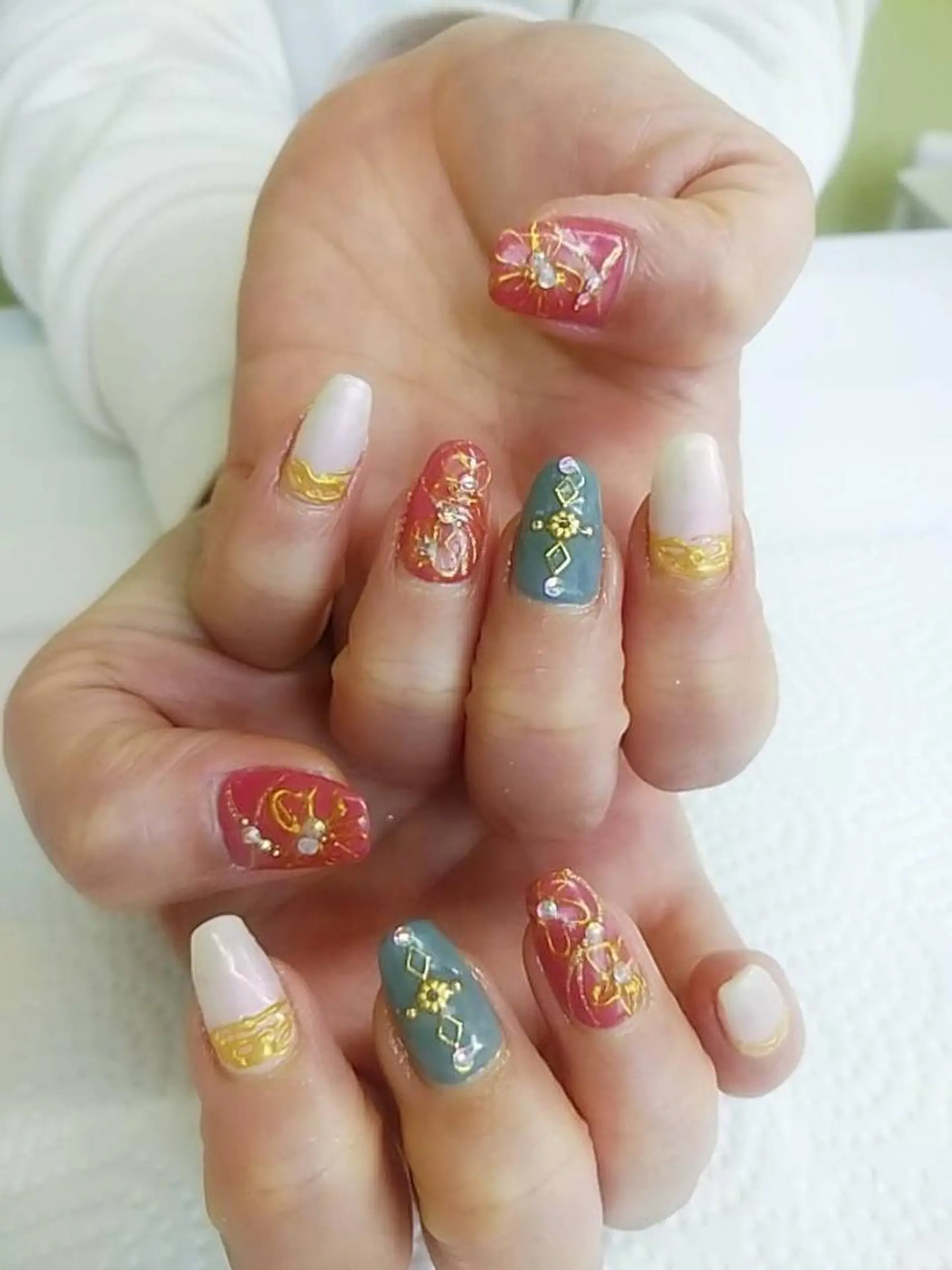 ネイル ミラーネイル 持ち込み プライベートサロン Rosy Lilyのネイルデザイン