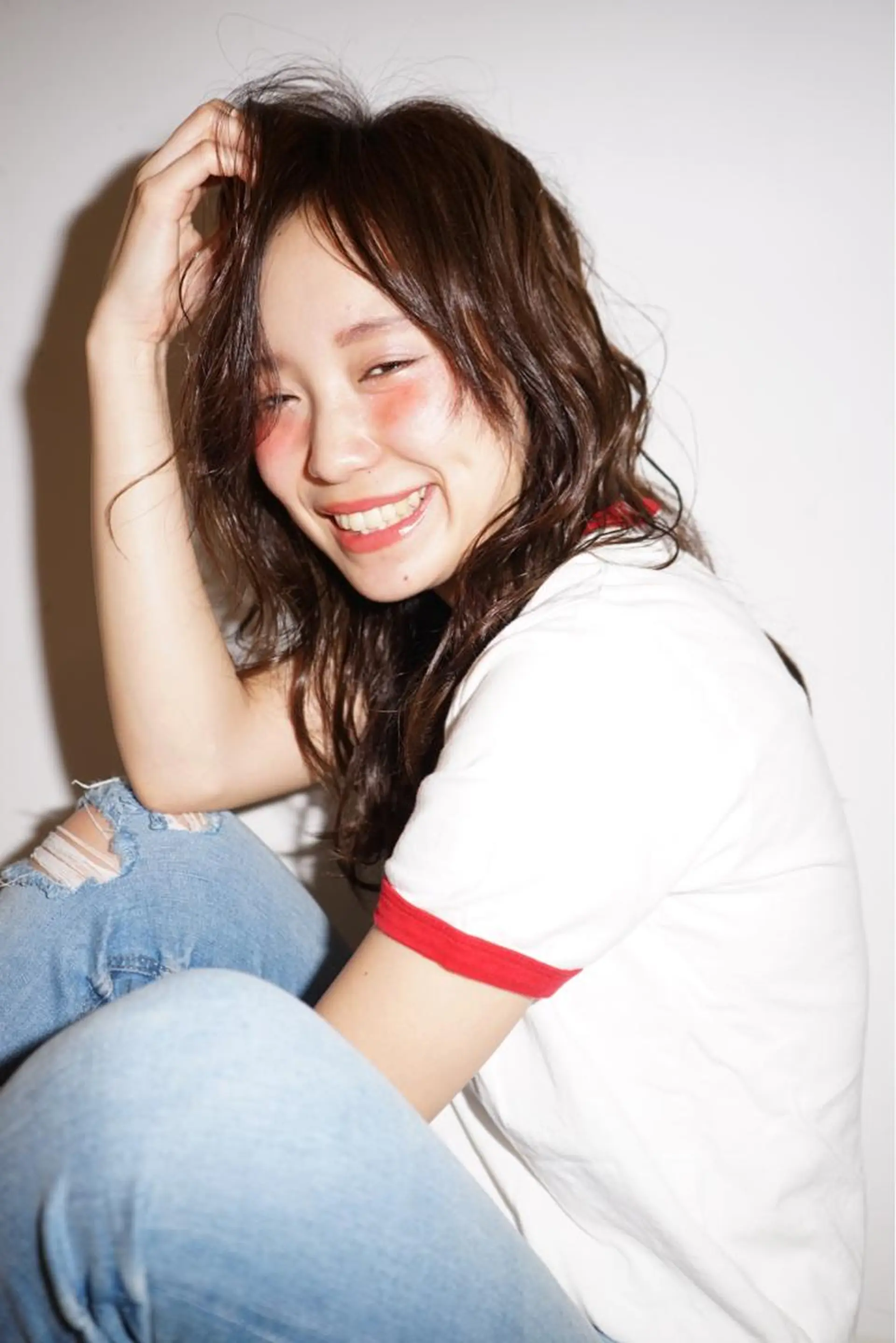 セミロング カラー パーマ LOST CITY 横浜所属・🪐脱白髪染め 🪐松尾菜々美のヘアスタイル