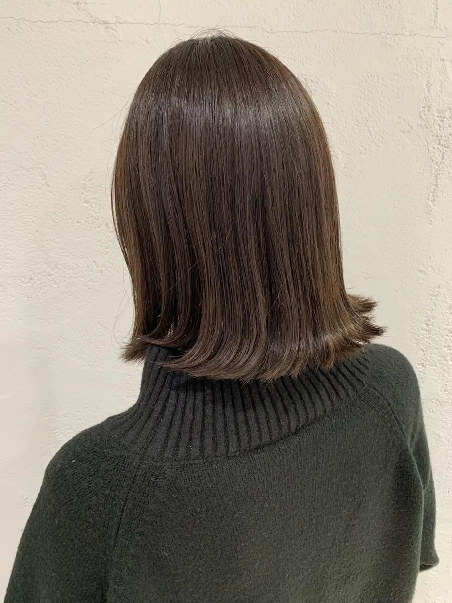 ミディアム カラー アッシュ 透明感カラー グレージュ 🫧透明感カラー/ ボブ/小笠原汐海🪽のヘアスタイル