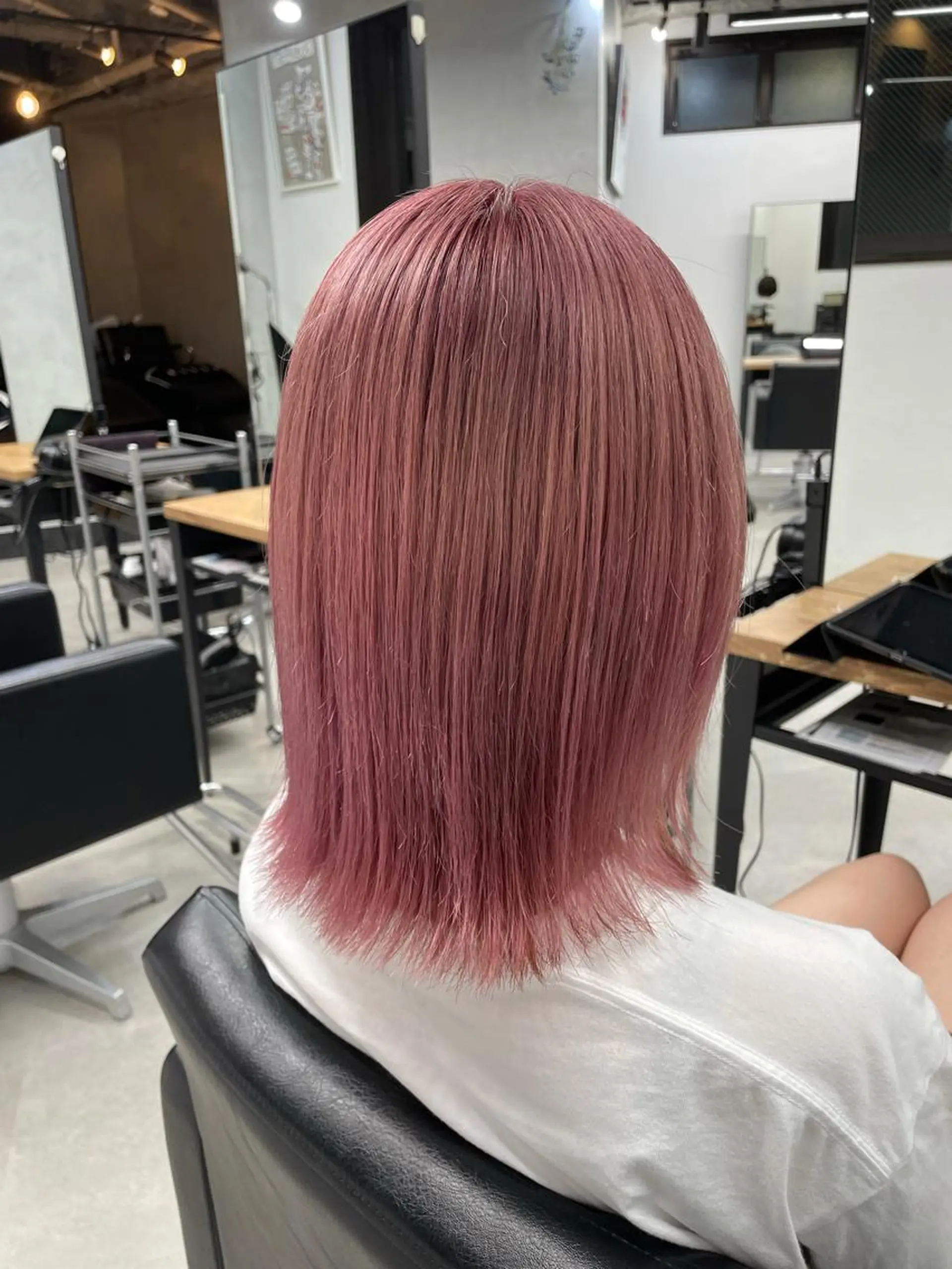 ミディアム カラー 韓国/ハイトーン/ ボブ🎀MIKU🎀のヘアスタイル