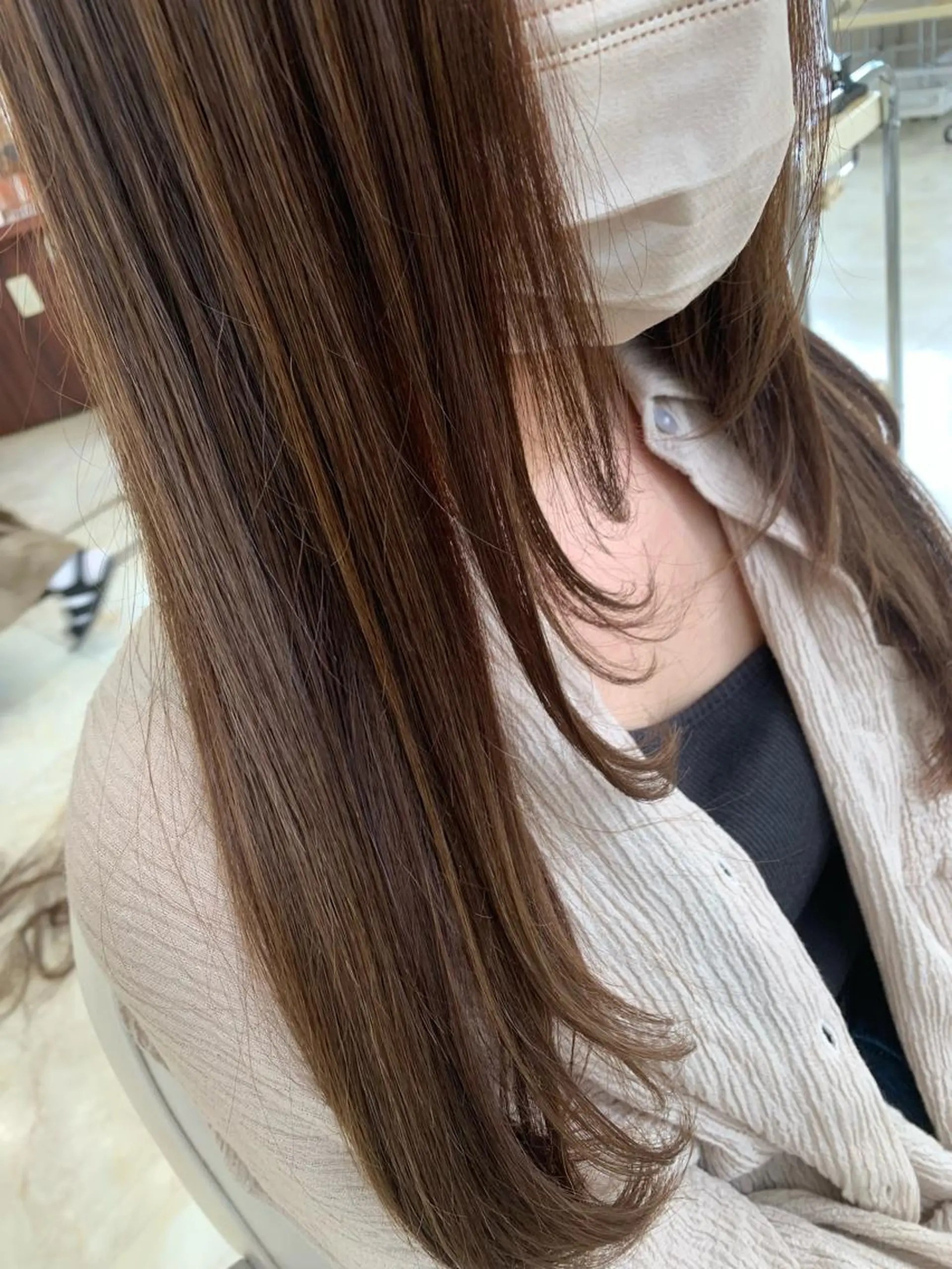 ロング カラー レイヤーカット ロング Rapt.HAIR 中村 知里のヘアスタイル
