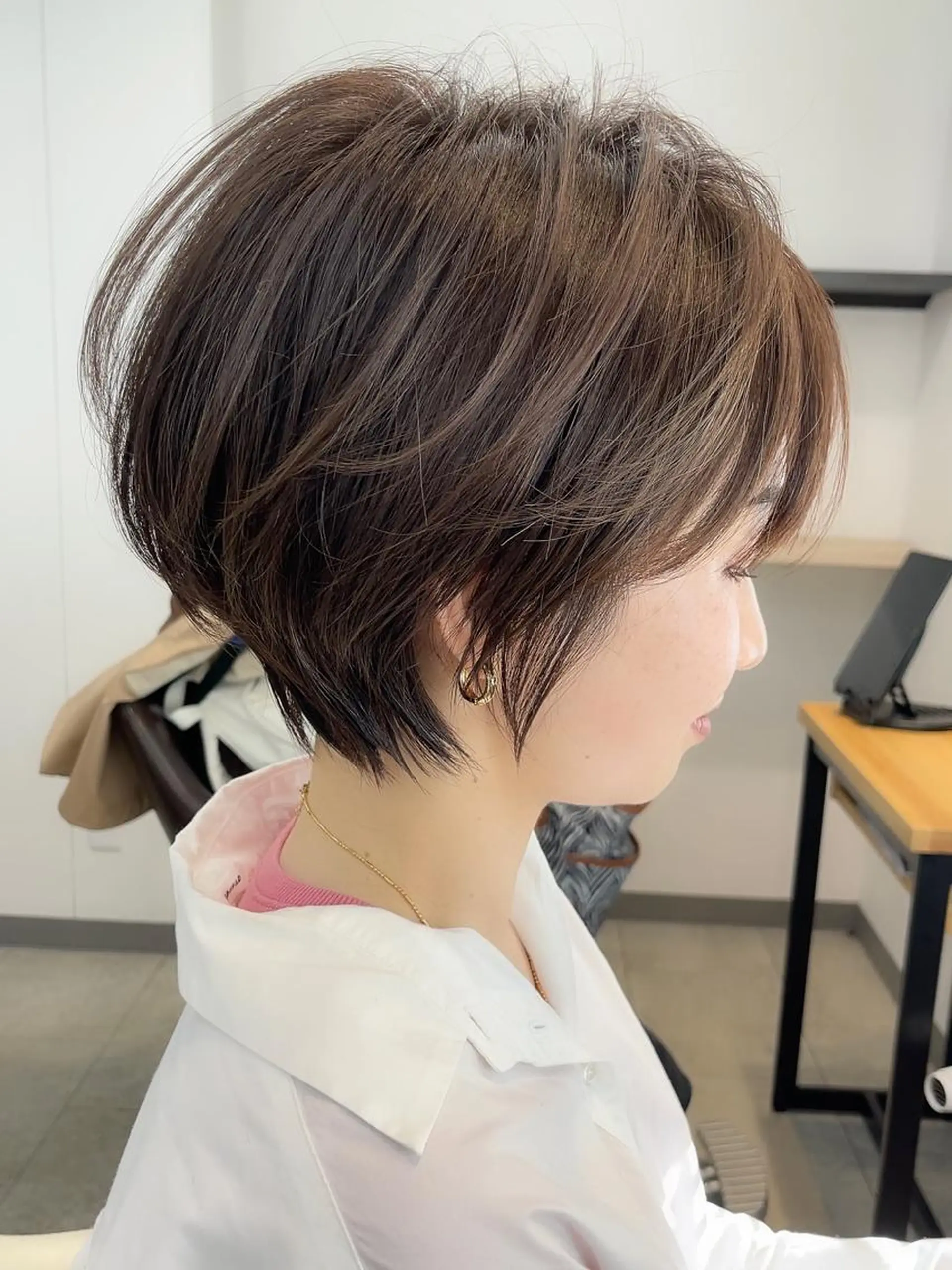 ショート 韓国風レイヤー ショート/犬塚 優介のヘアスタイル