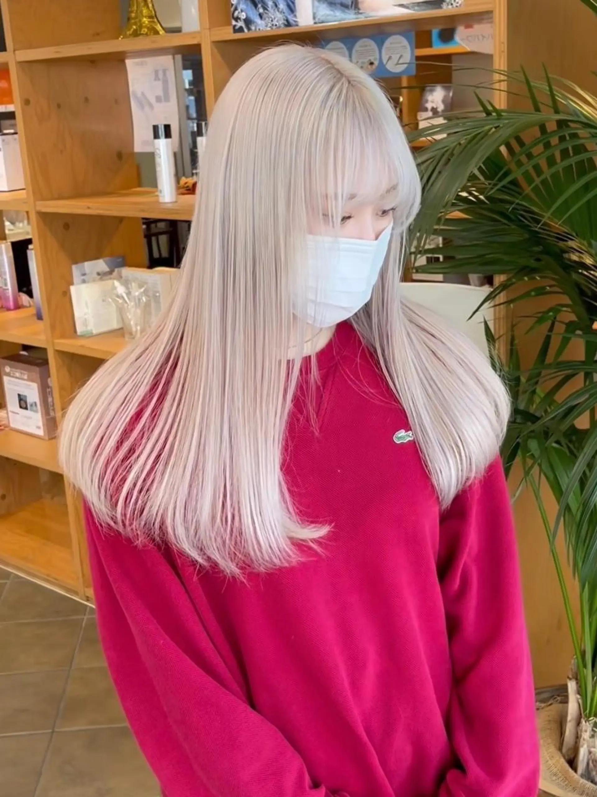 ロング カラー ショートボブ バレイヤージュ ブリーチ ケアブリーチ デザインカラー カラー特化サロン茶屋 町Furukuboのヘアスタイル