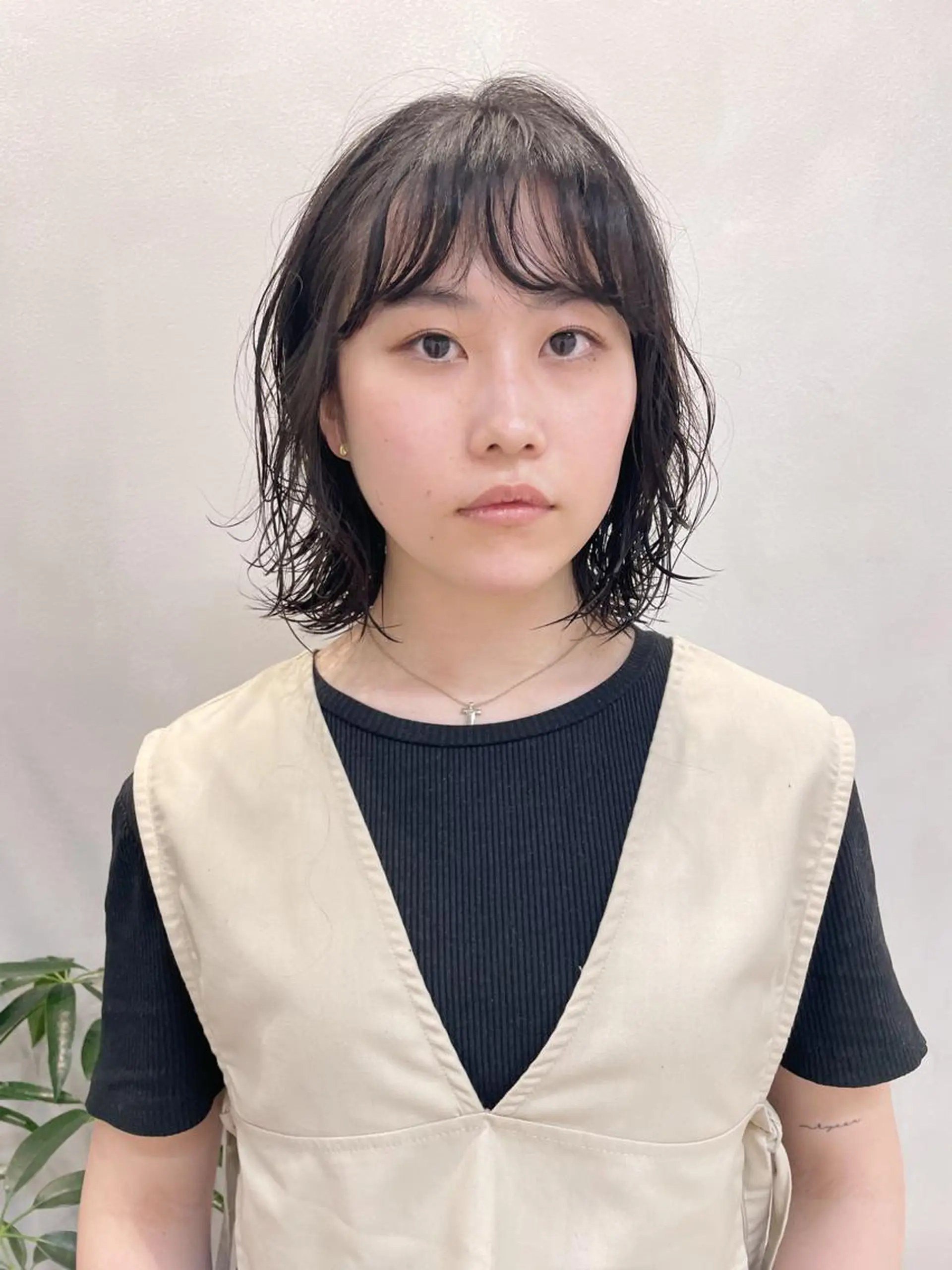 ミディアム パーマ 青木 優歩のヘアスタイル
