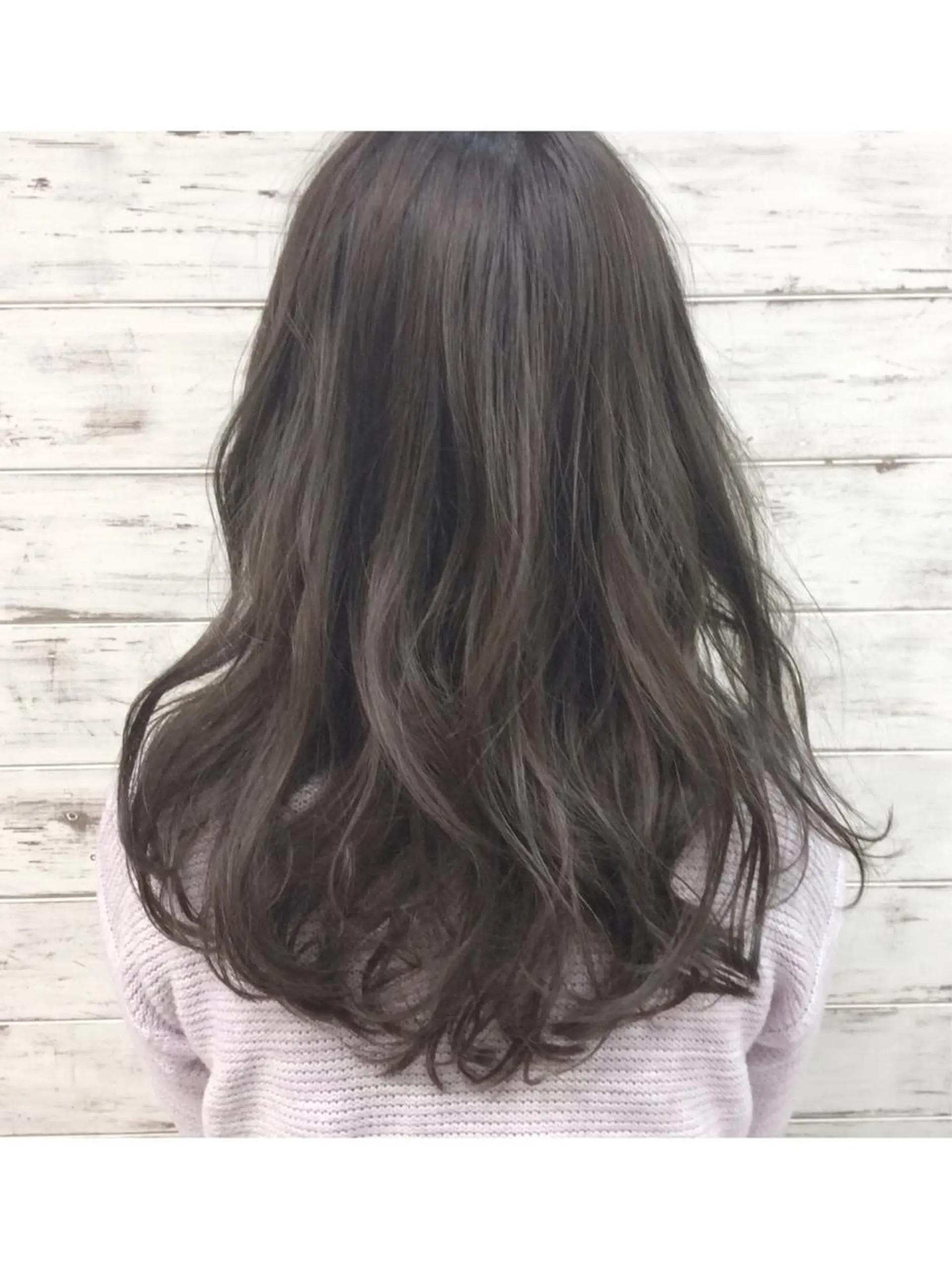 セミロング カラー パーマ ヘアアレンジ アッシュ ブリーチ 透明感カラー ブリーチなしカラー 日比 貴大/ minim hairのヘアスタイル