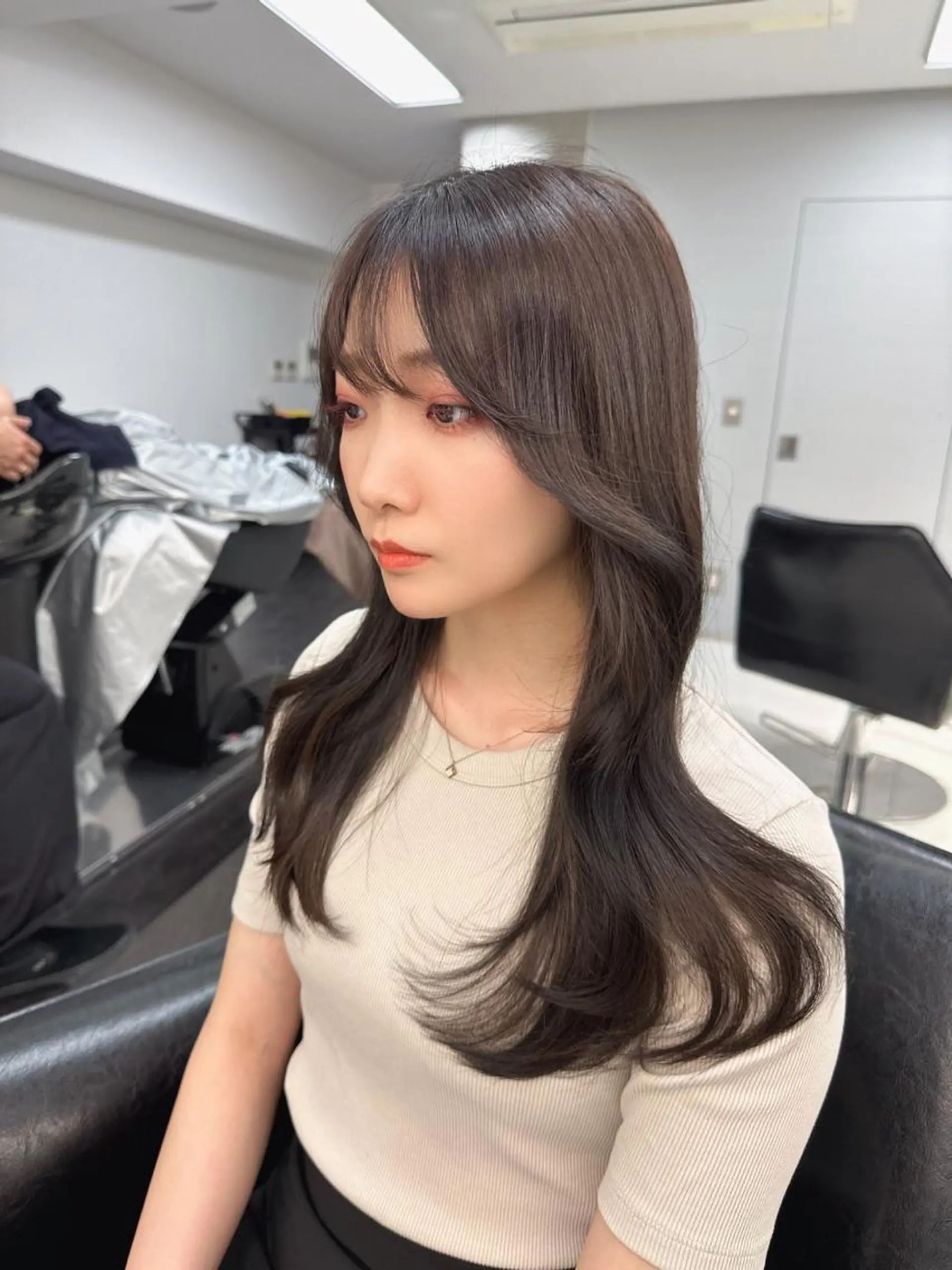 ミディアム カラー 韓国ヘア 店長NEGIのヘアスタイル