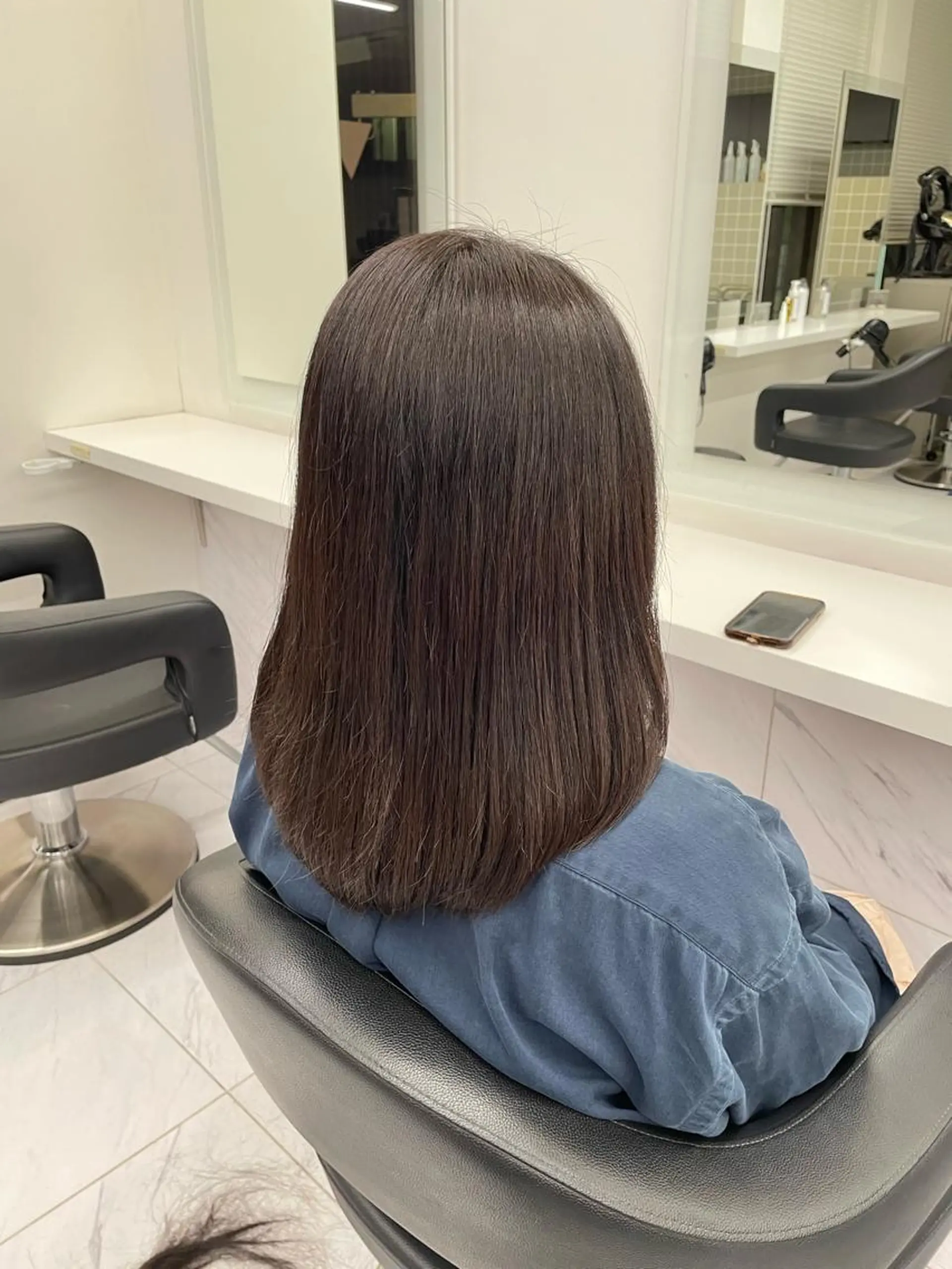 カラー パーマ ヘアアレンジ メンズ キッズ マツエク・マツパ アイブロウ 🦋韓国レイヤー｜ 透明感グレージュ🦋のヘアスタイル