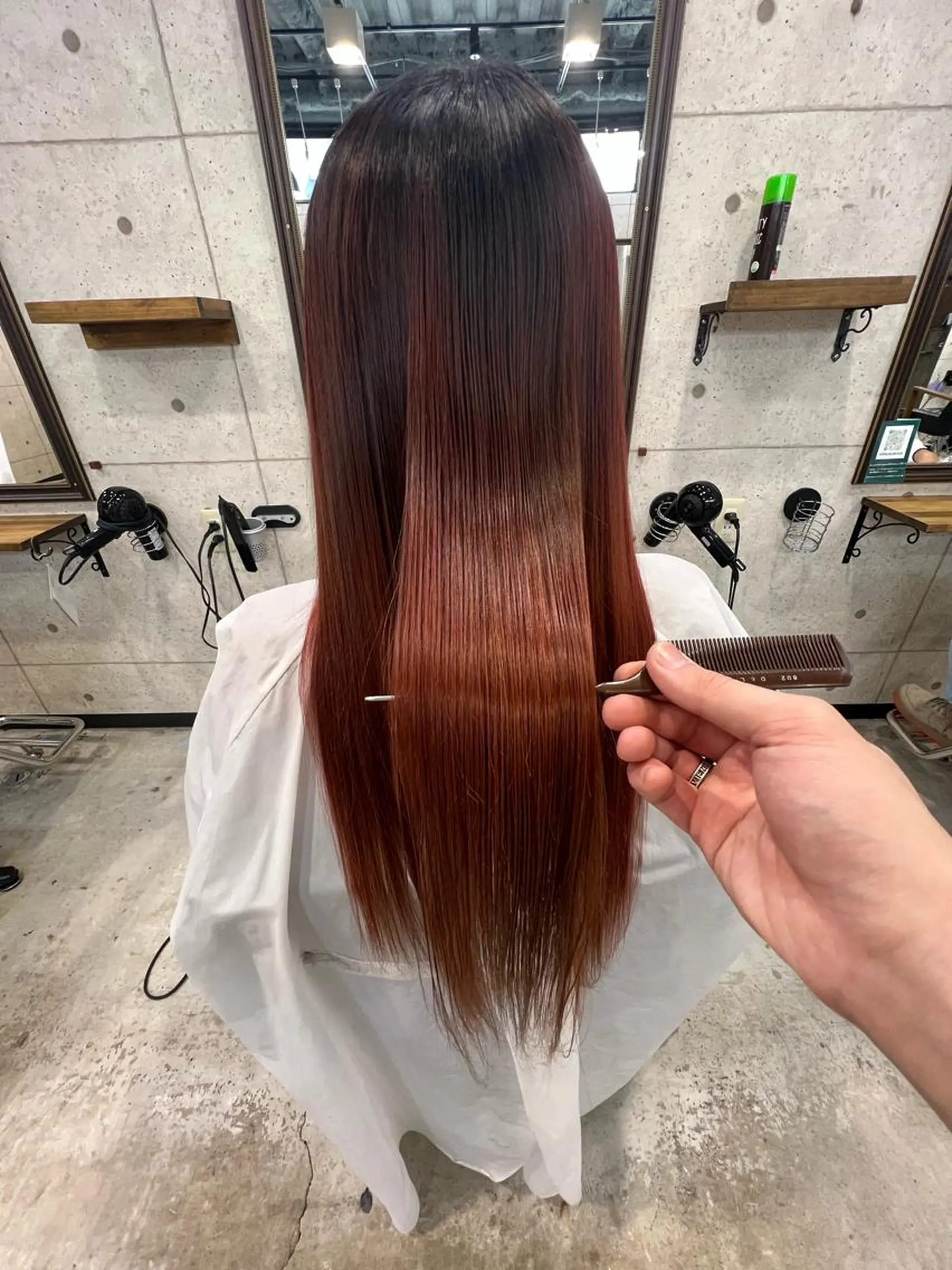 ロング 韓国パーマ 美容師 和田爽良のヘアスタイル