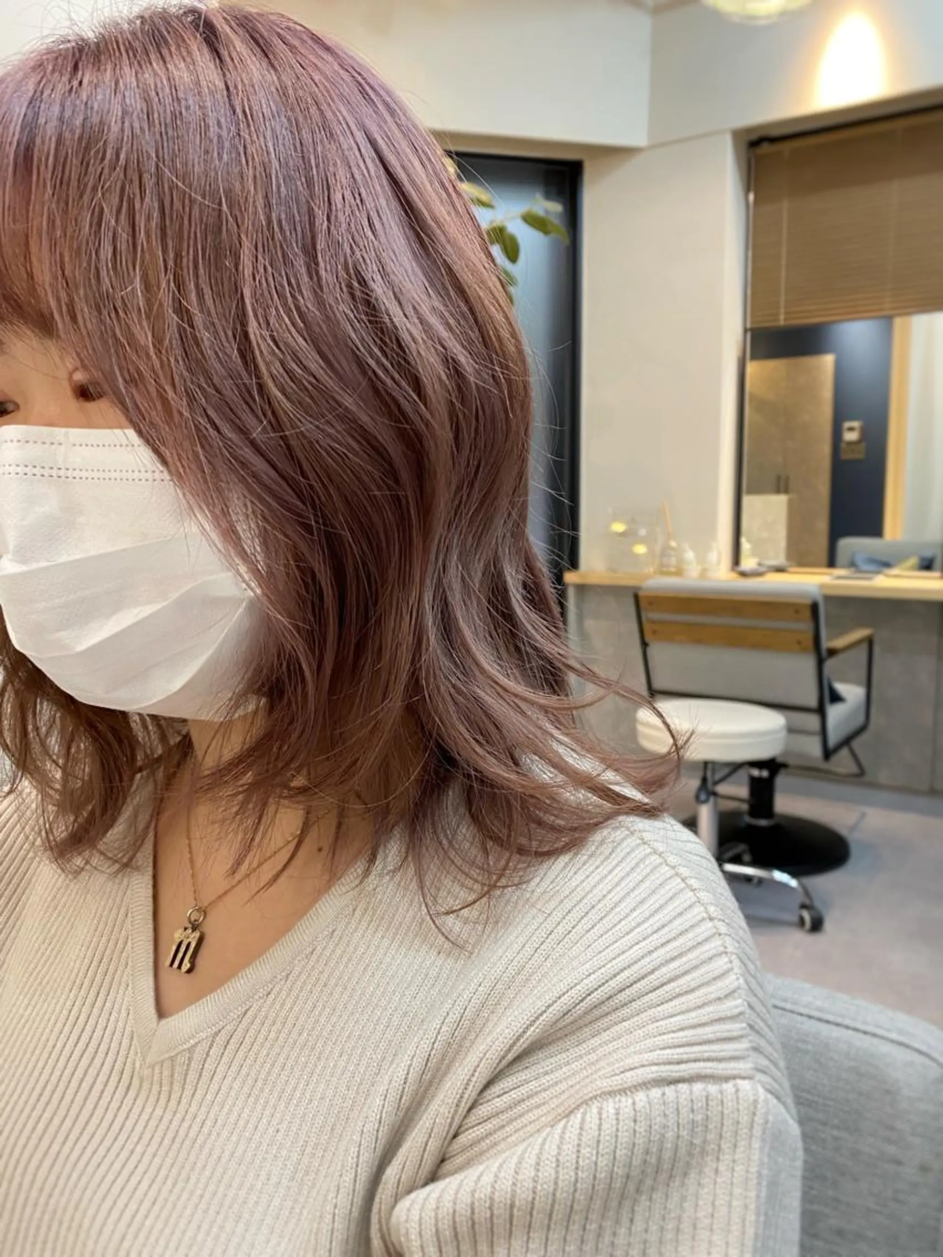 ミディアム カラー カット ヘアカラー ハイトーン/ボブ/ レイヤー💫カイセイのヘアスタイル