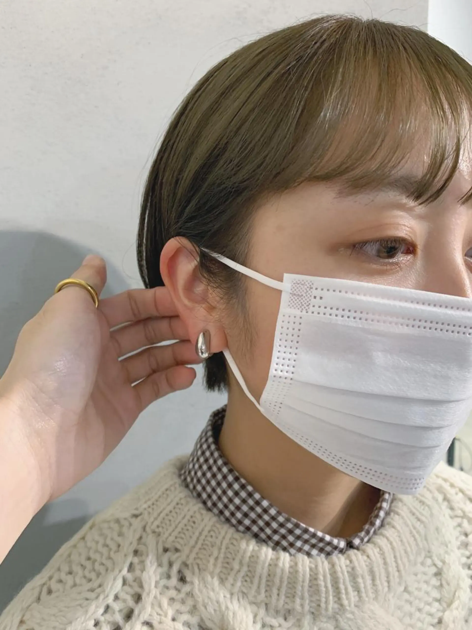 ショート カラー ボブパーマコテ巻き風 パーマNo1深江秀平のヘアスタイル