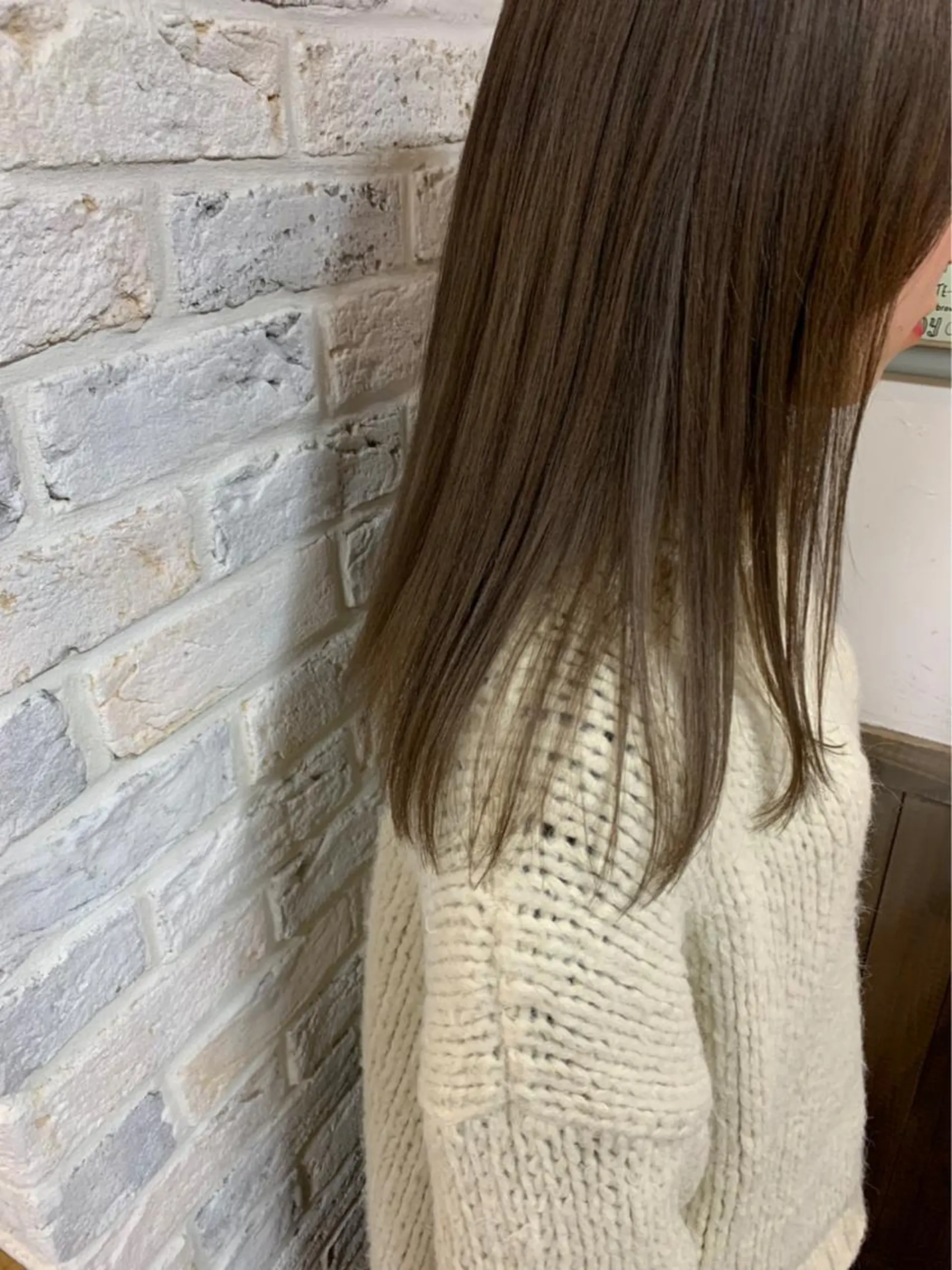 セミロング カラー ヘアカラー トリートメント re naのヘアスタイル