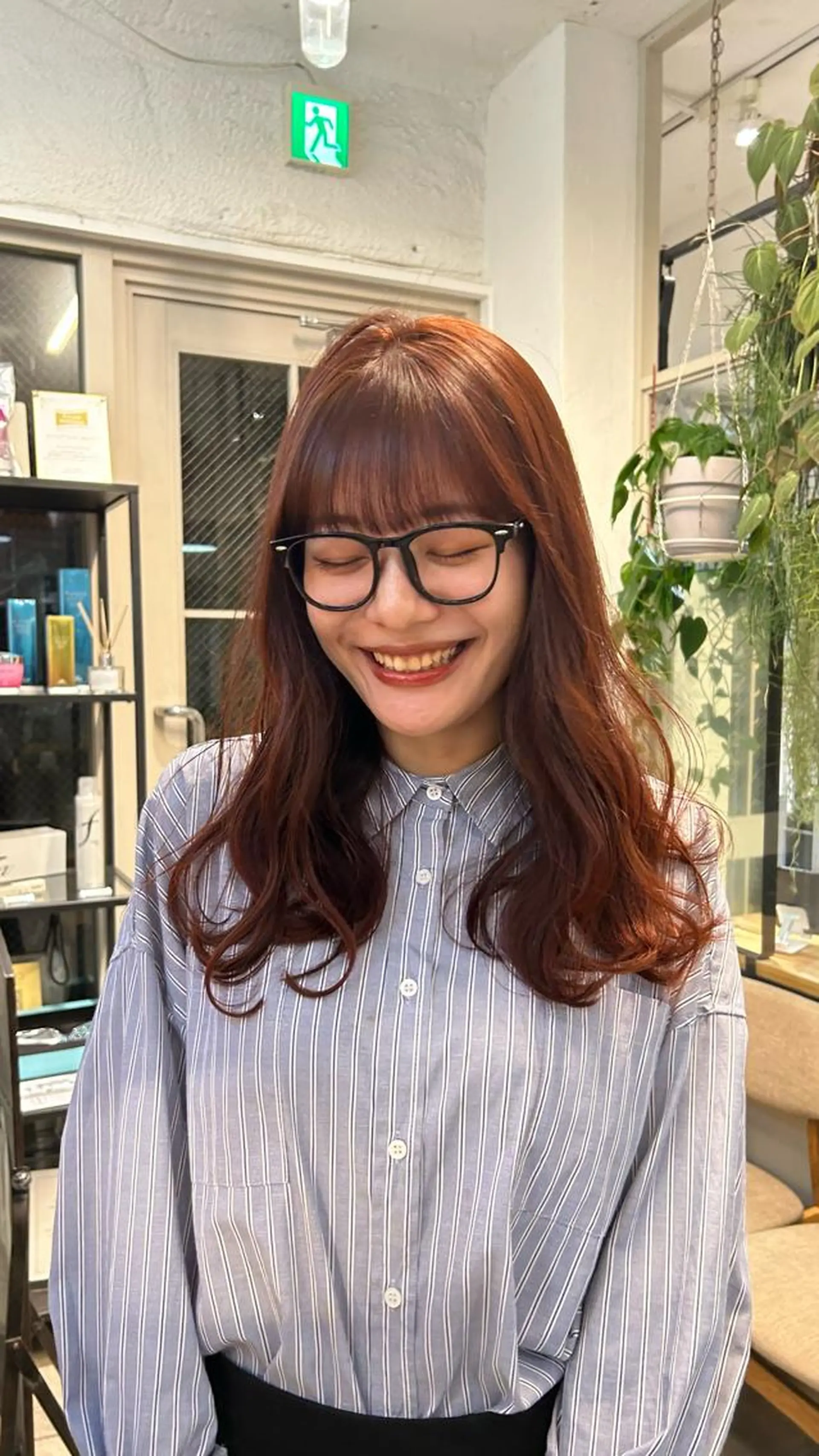 ミディアム カラー ブラウンカラー オレンジ オレンジブラウン ヘアカラー じゅわっと暖色カラー 🍊Moemiのヘアスタイル