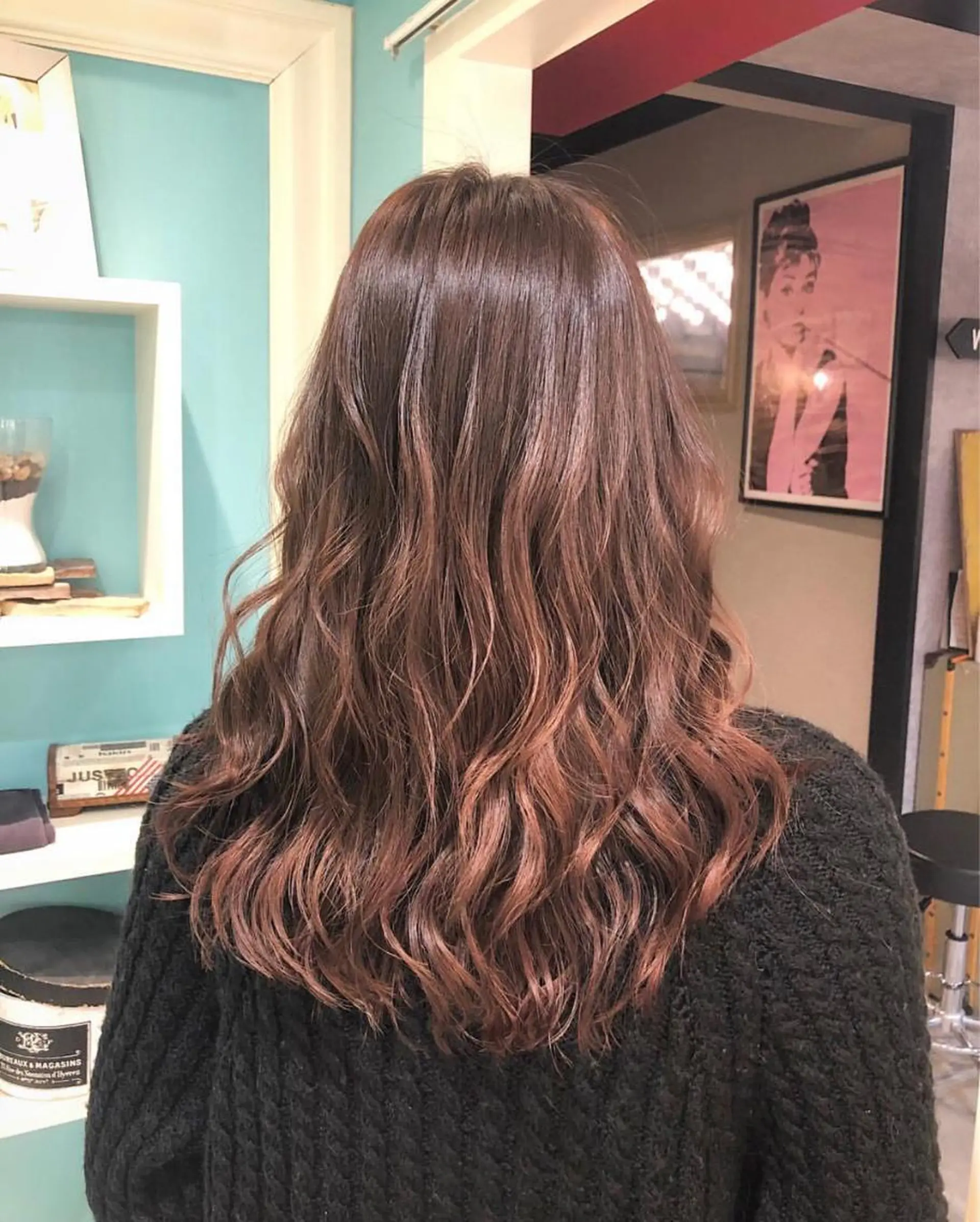 ロング ハイライト レイヤーカット 韓国／ハッシュカット ／透明感カラー／金野のヘアスタイル