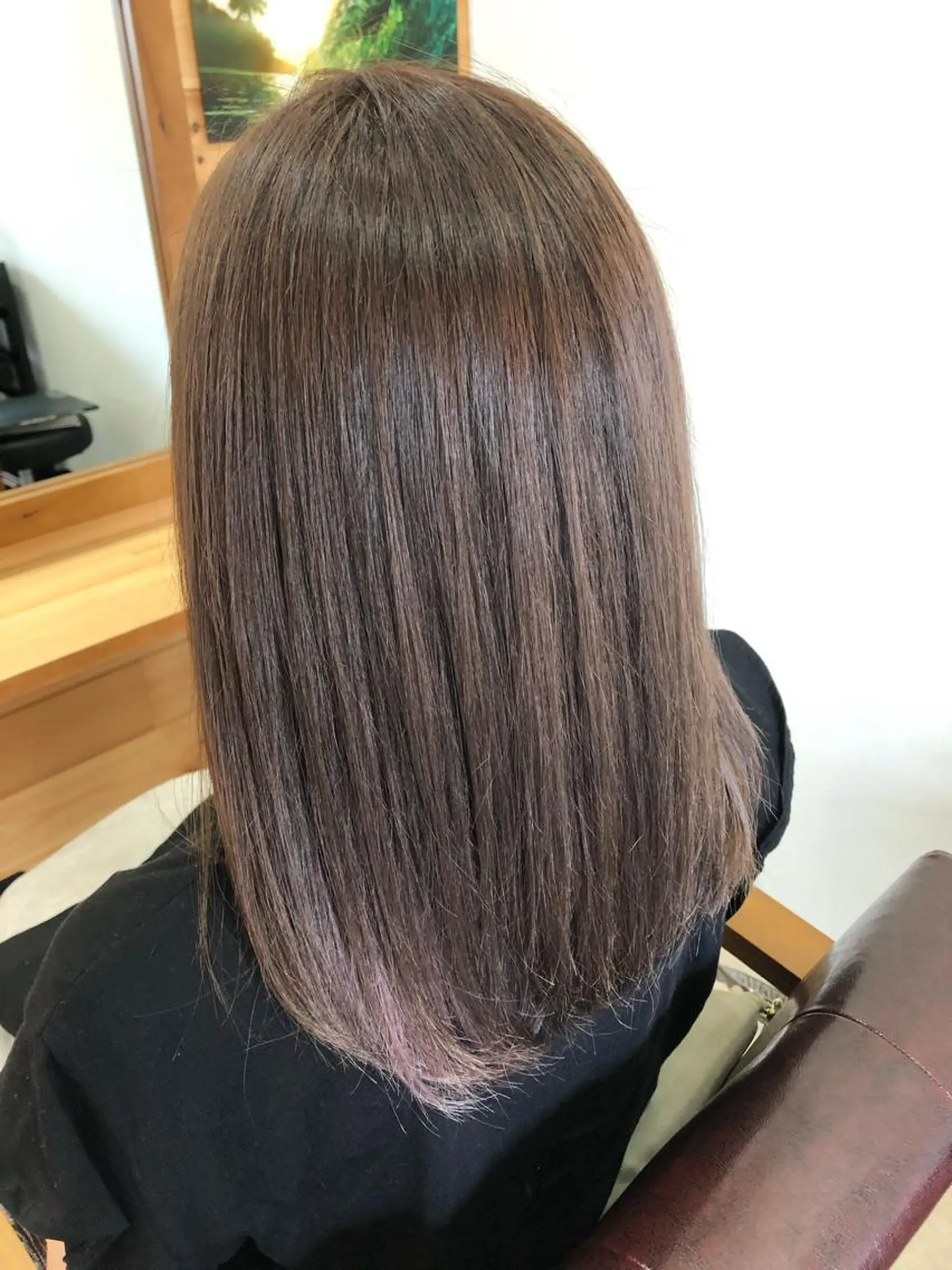 カラー ベージュカラー ラベンダーカラー LeSoleil 大江珠実のヘアスタイル