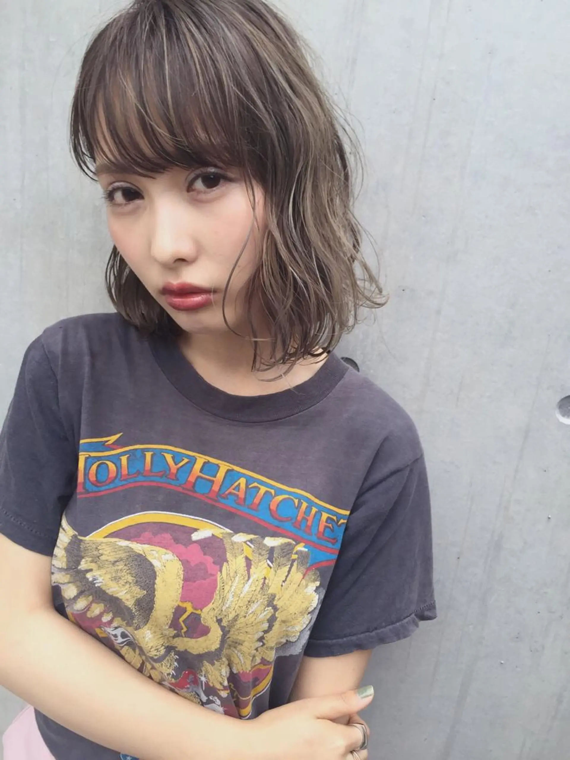 ショート ミディアム アッシュ アッシュグレー アッシュグレージュ ヘアカラー トリートメント HOODS hair salon所属・透明感カラー🌿ボブ ✨飛田 ケイのヘアスタイル