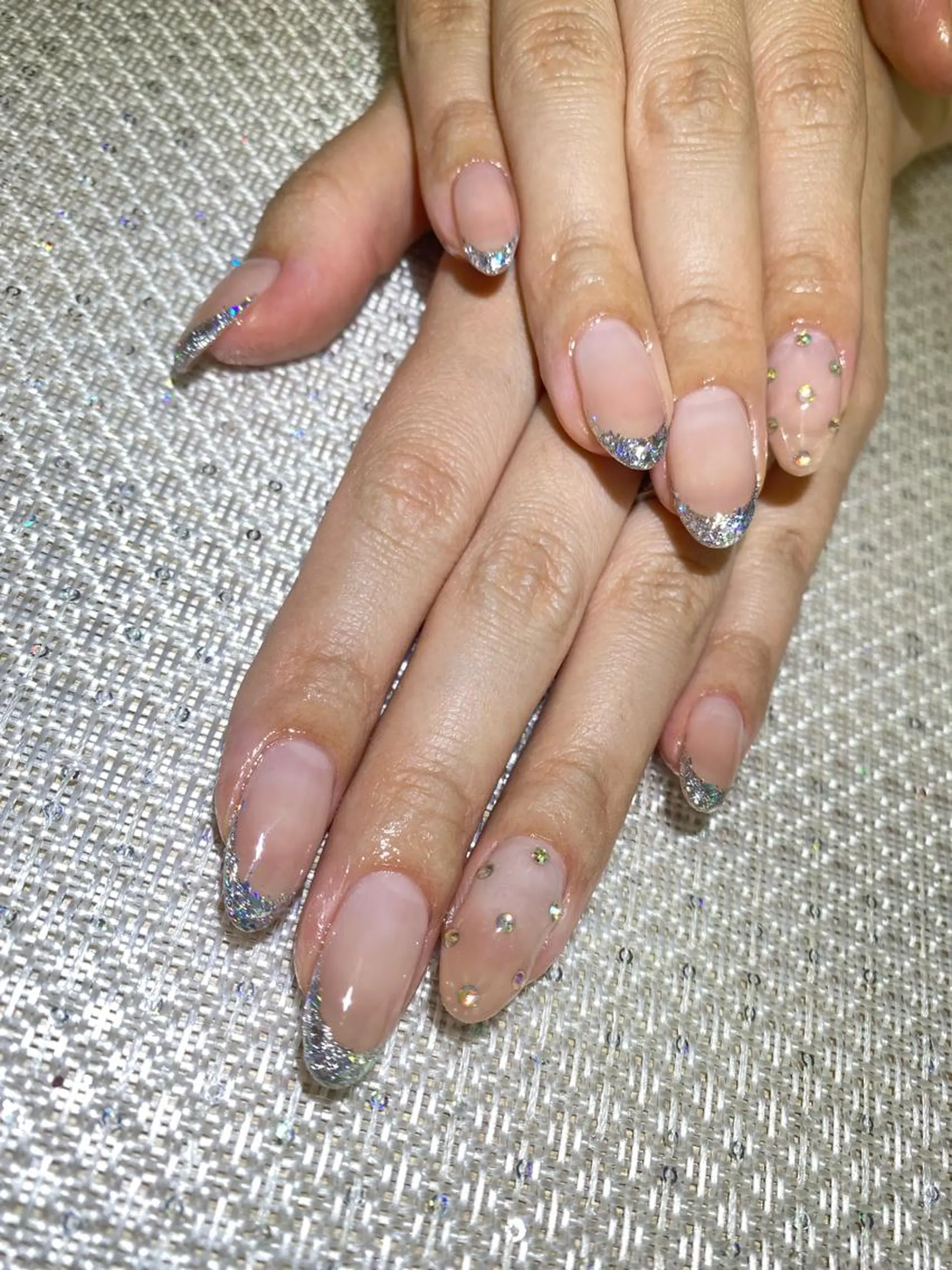 ネイル フレンチネイル ガラスフレンチ ロングネイル シンプルネイル Esthetic Will所属・will 有希のネイルデザイン