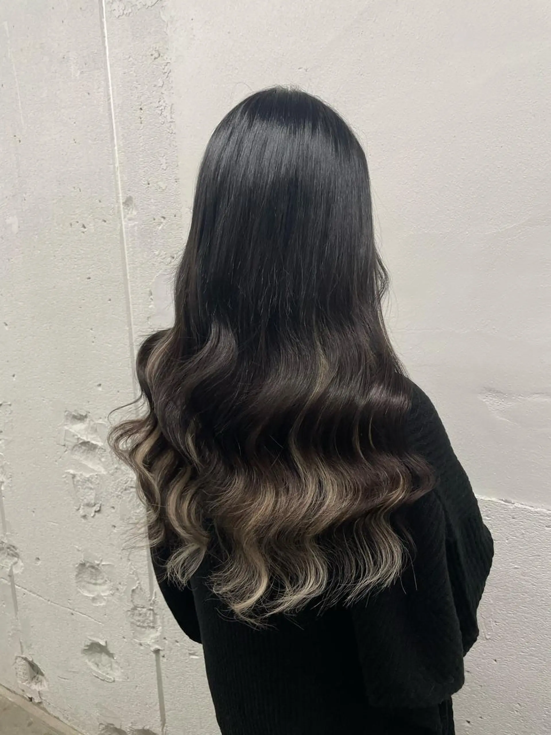 ロング カラー シールエクステ バレイヤージュ ミストバング ダブルカラー  フェイスフレーミング ヘアカラー エクステ 🧡艶髪ちゅるん髪 🫧🧡YUKI❄️のヘアスタイル