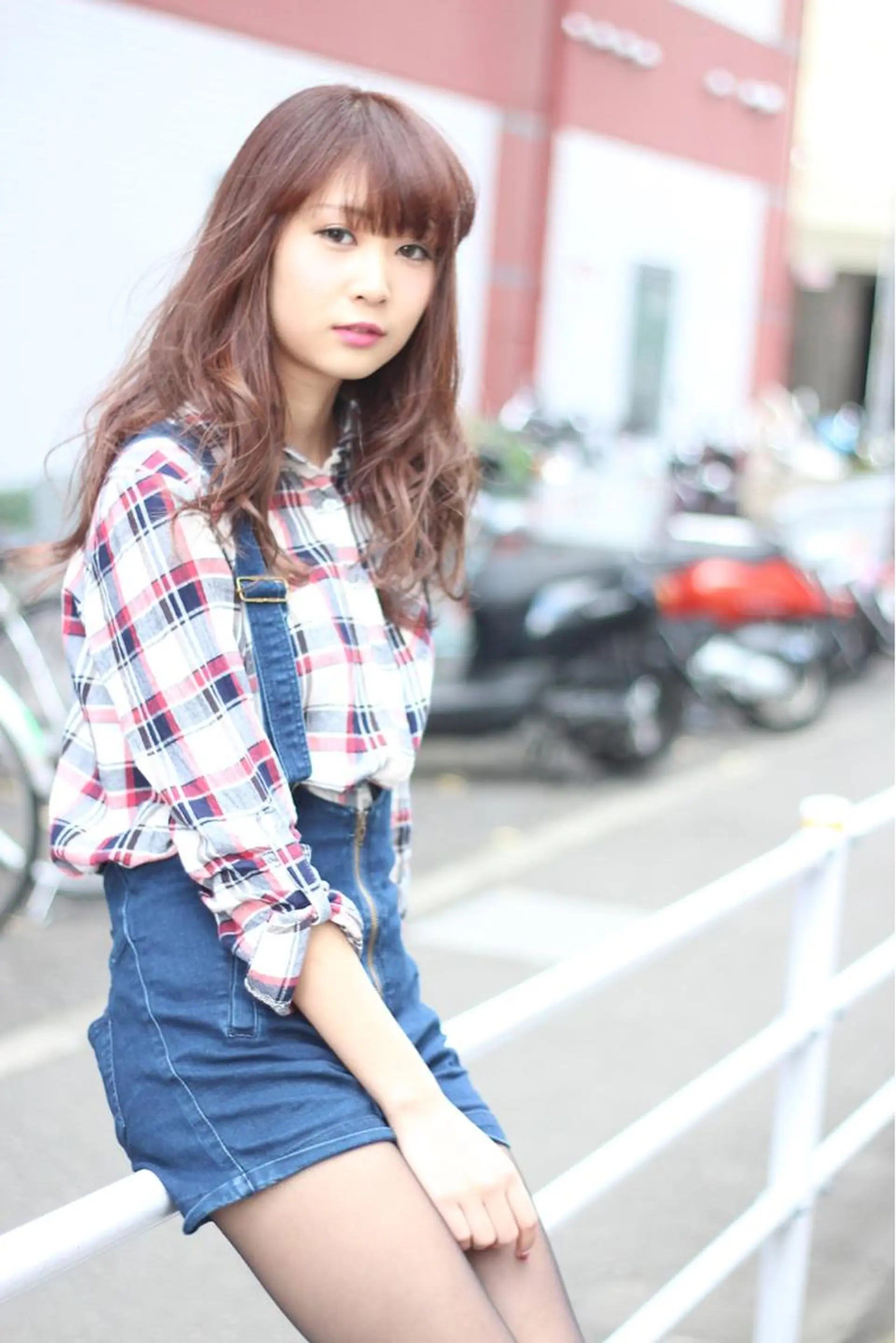 セミロング 髪質改善縮毛矯正/暖 色カラー/ウエダカナのヘアスタイル