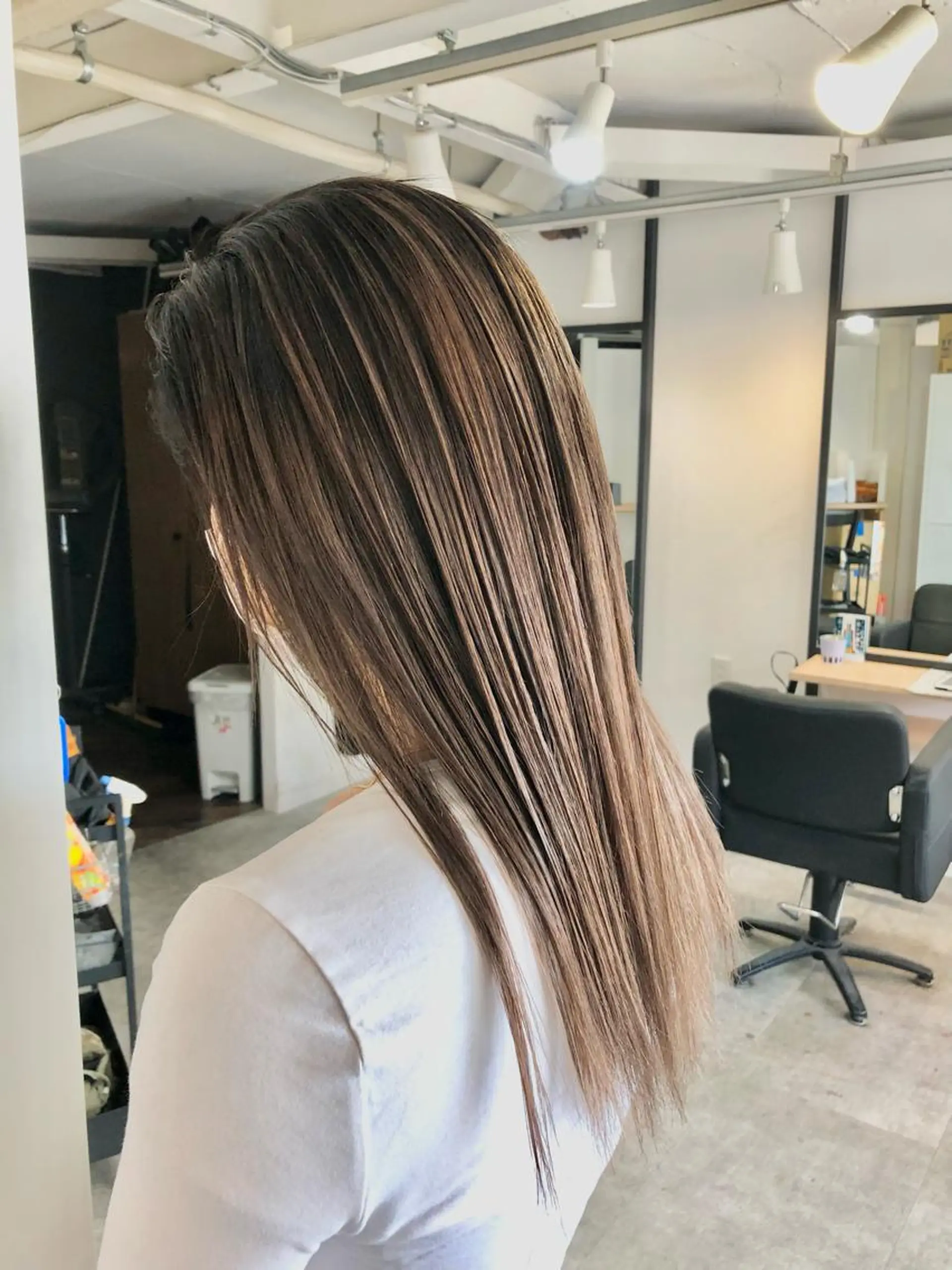 ロング カラー バレイヤージュ レイヤーカット ヘアカラー トリートメント ヘアセット レイヤー/エクステ alpha下妻のヘアスタイル