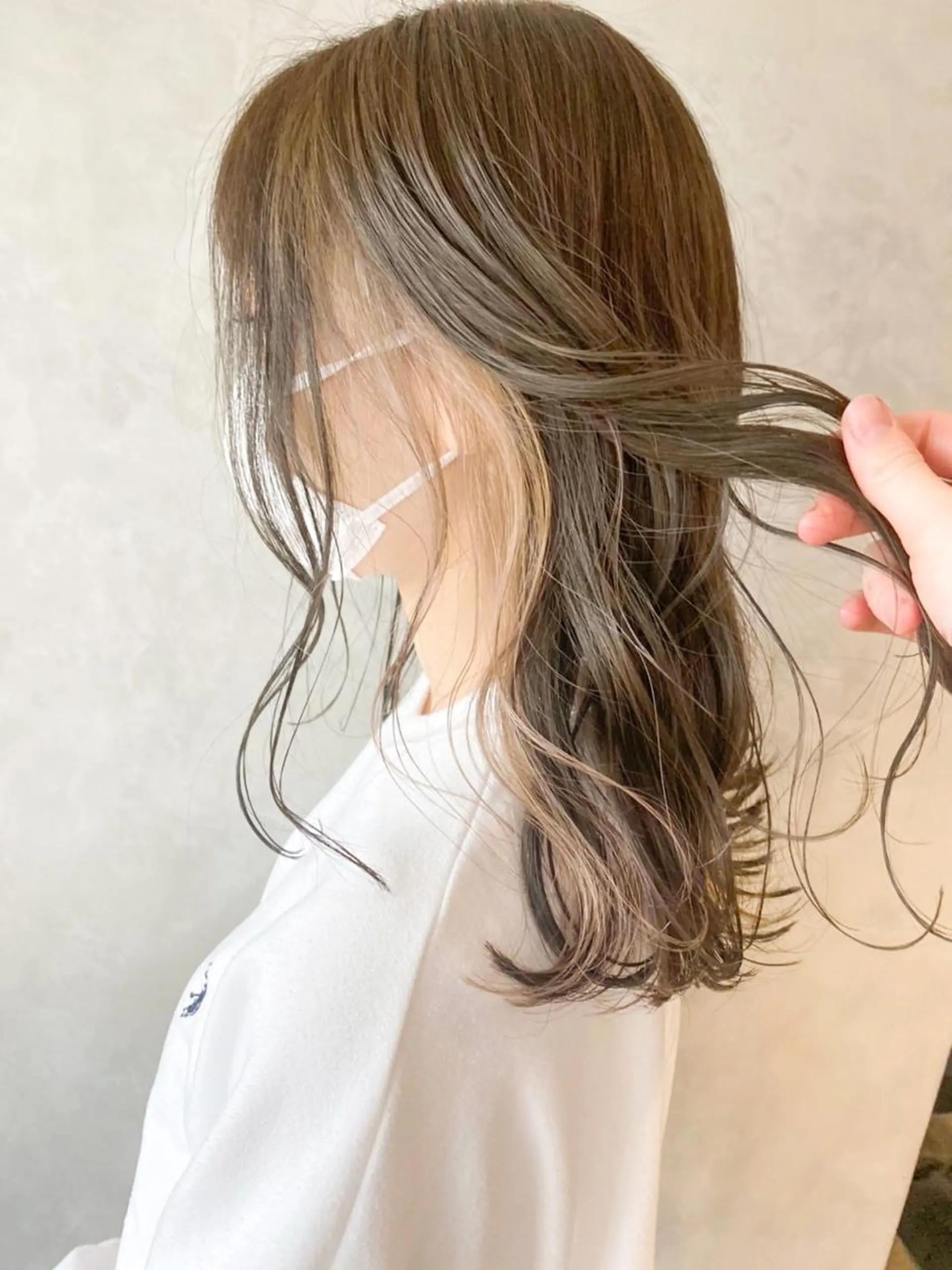 セミロング カラー パーマ ヘアアレンジ ベージュカラー ITbyALBUM 松戸のヘアスタイル