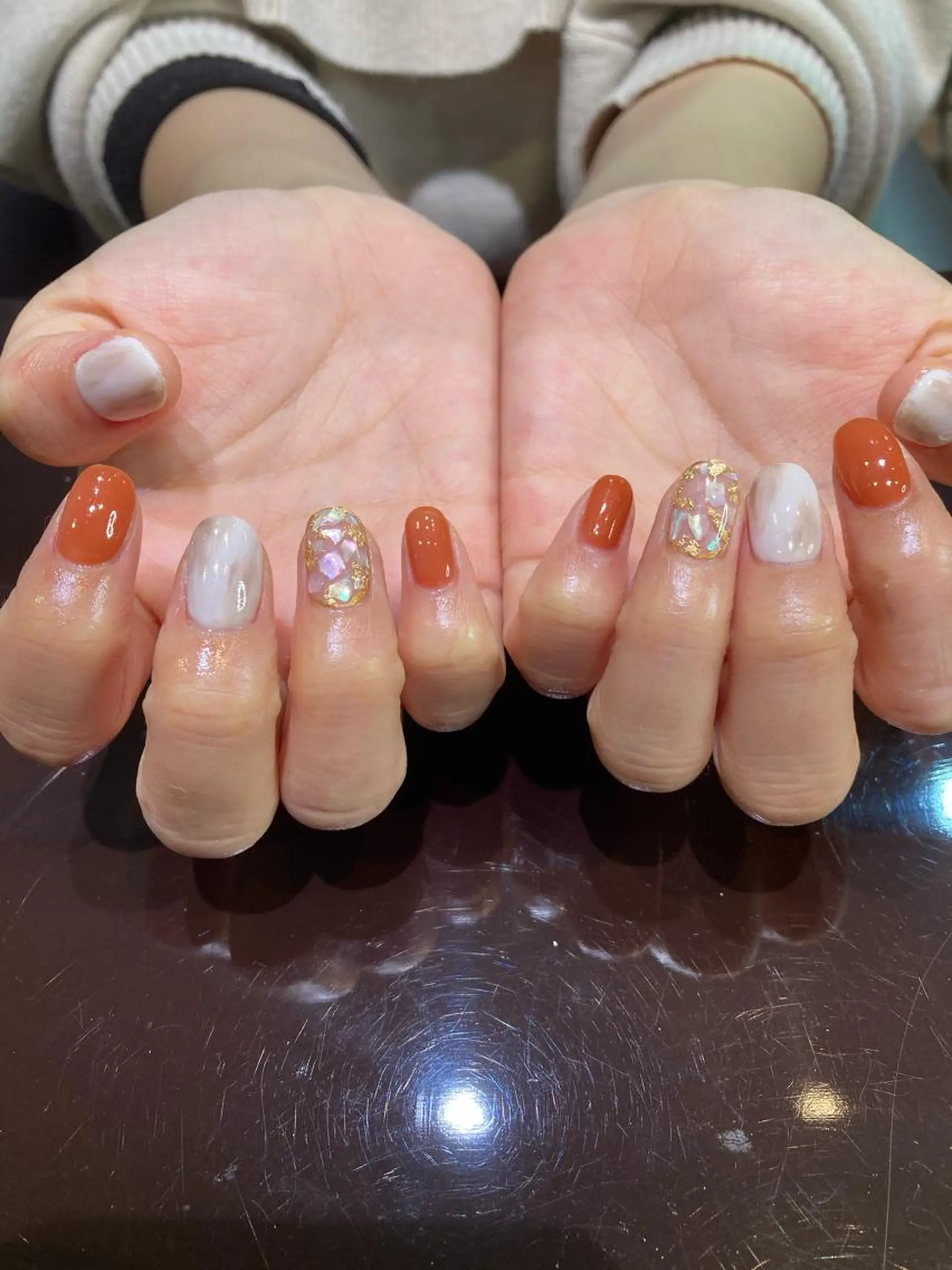 ショート ネイル ニュアンスネイル シンプルネイル Monica nails/福島のネイルデザイン