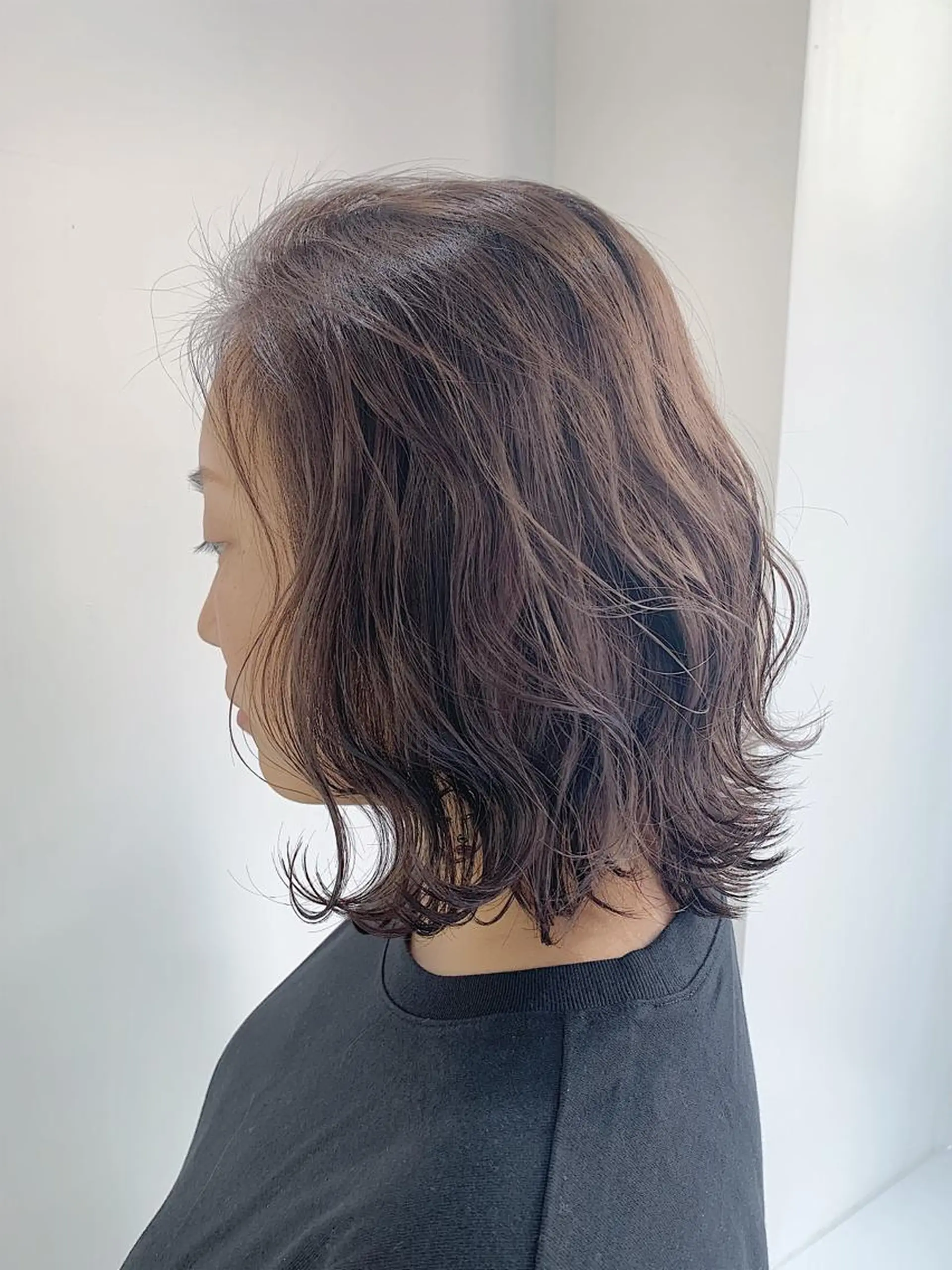ミディアム カラー ヘアアレンジ ベージュカラー グレージュ ハイライトカラー イルミナカラー エクステ ヘアカラー トリートメント ヘッドスパ ヘアセット レイヤーカット/艶髪 🎀笠原 優花🎀のヘアスタイル