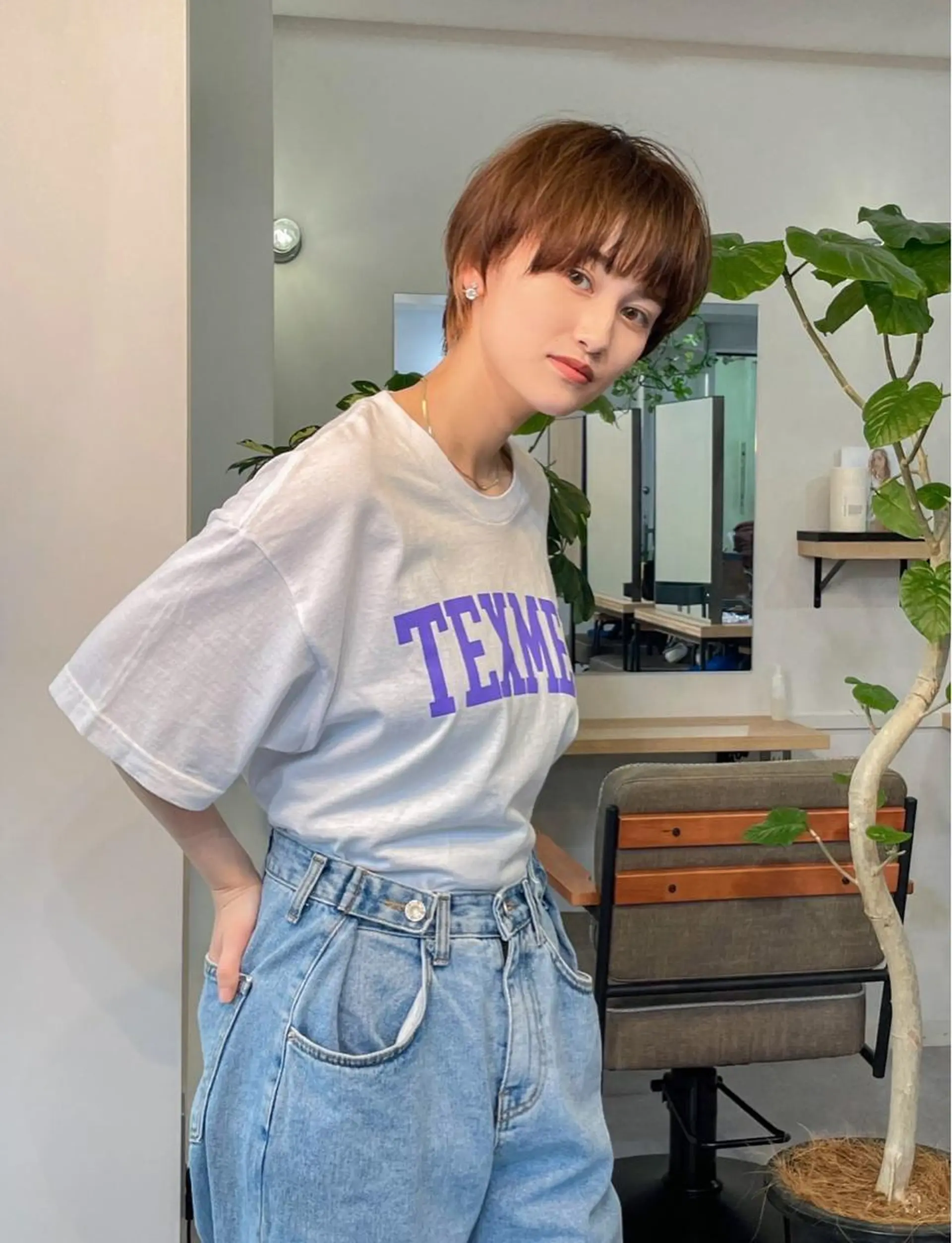 ショート カラー ショートヘア ショート　ボブ メンズ　パーマのヘアスタイル