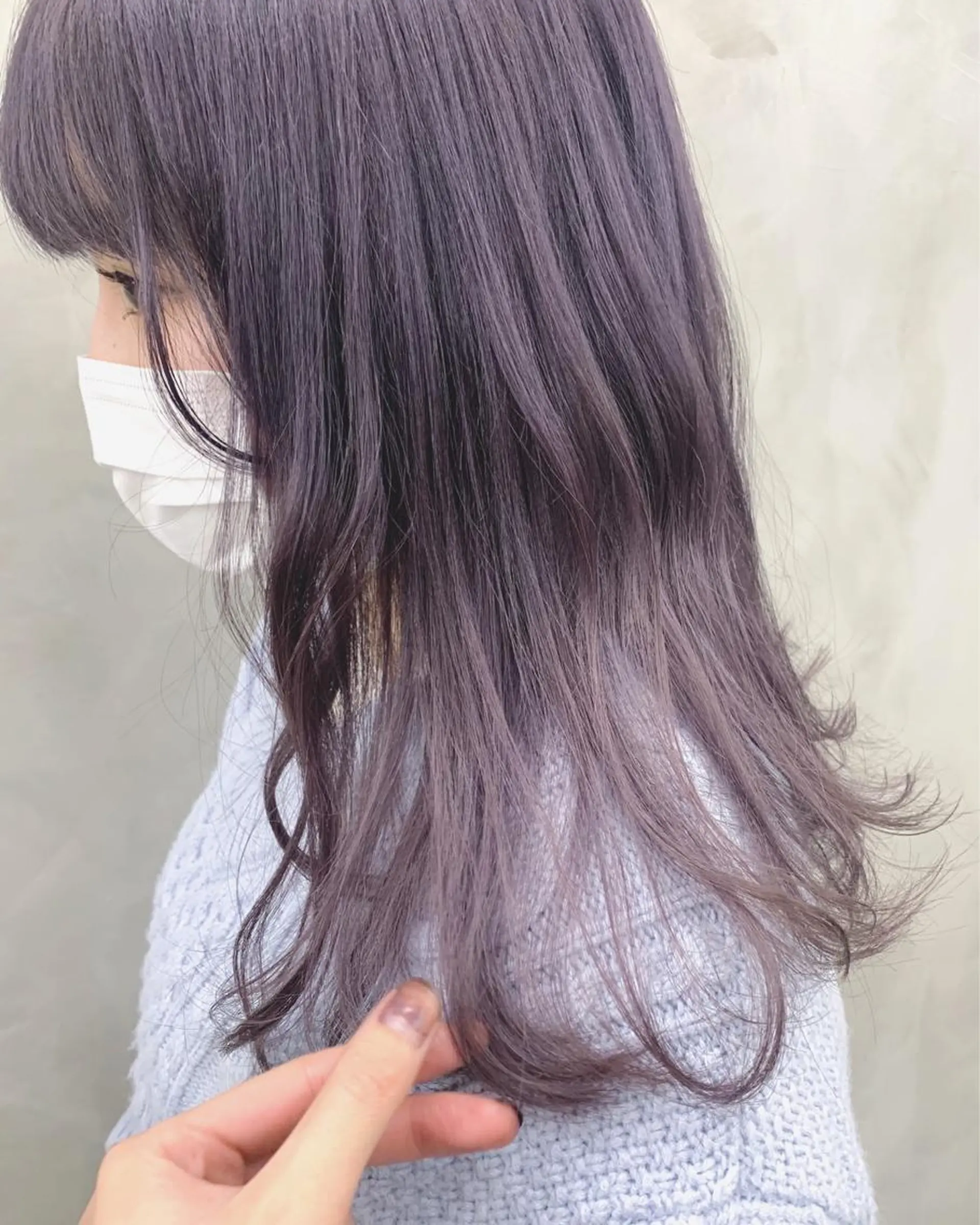 セミロング カラー ラベンダーカラー 🐝 hachi🐝のヘアスタイル