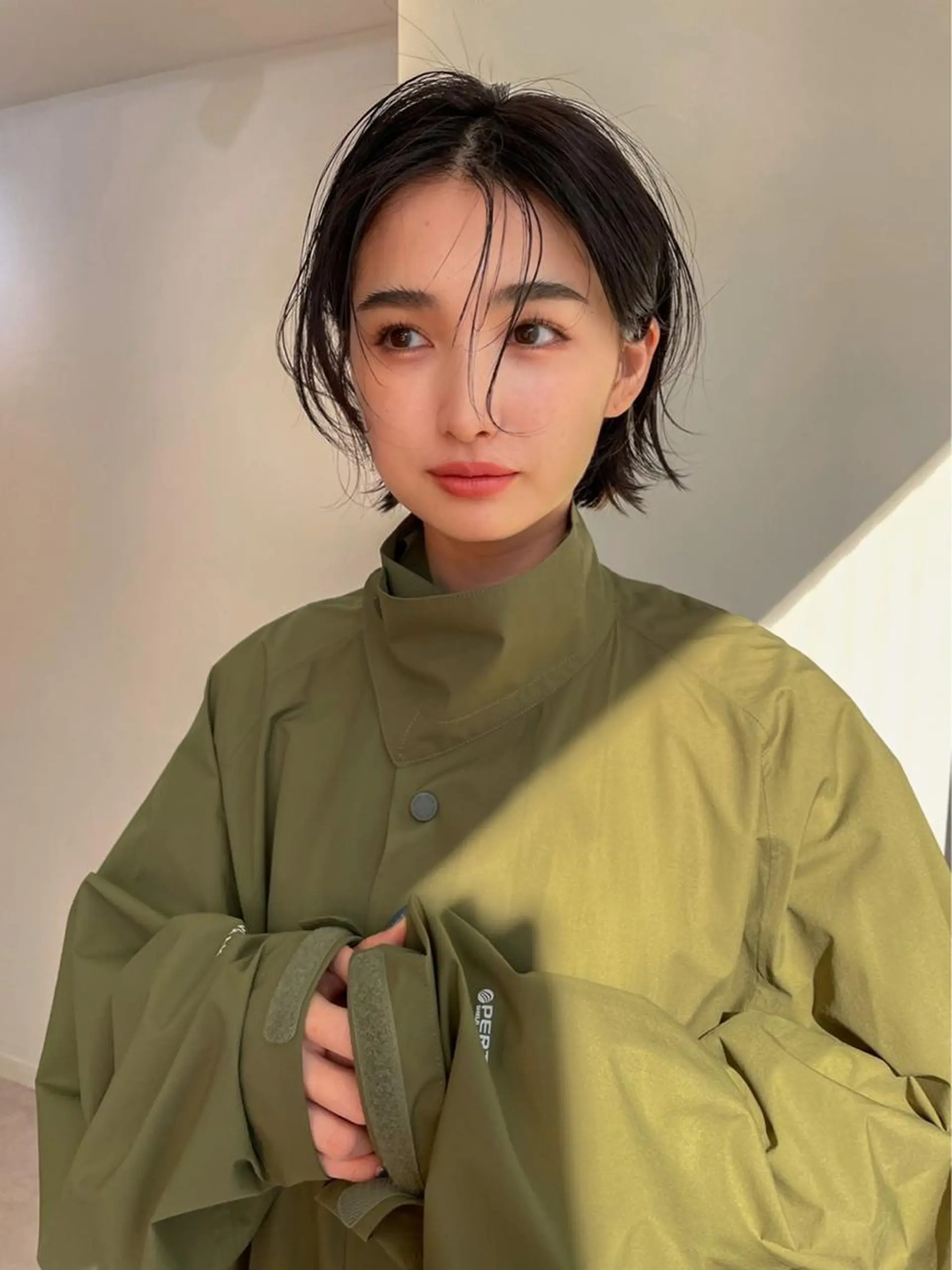 ショート カラー ボブ ショート　ボブ メンズ　パーマのヘアスタイル