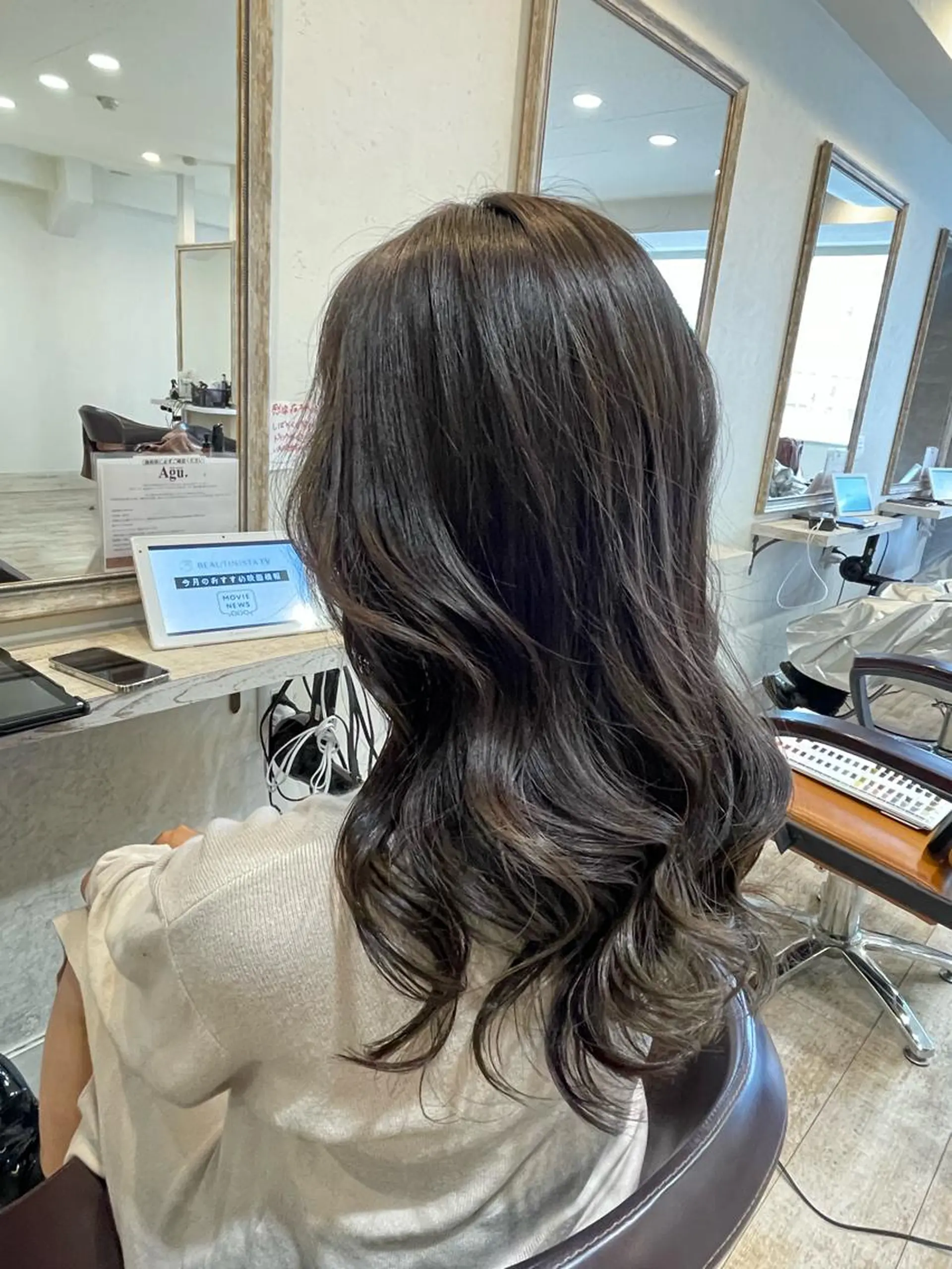 ロング カラー カット ヘアカラー Agu hair verse所属・小顔/似合わせカット 杉山莉菜のヘアスタイル