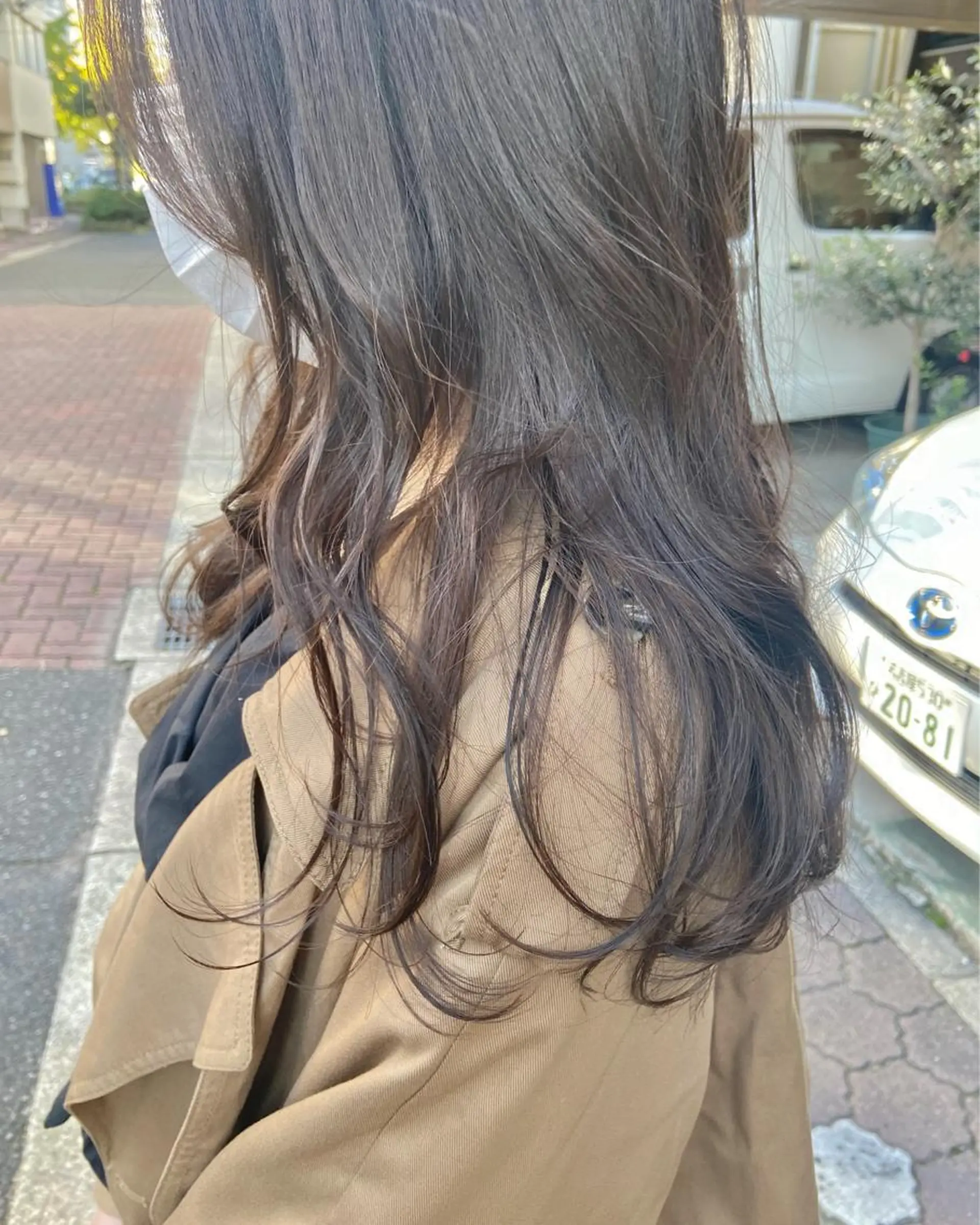 ロング カラー ヘアアレンジ ベージュカラー オリーブベージュ ロング カット ヘアカラー トリートメント 田中 あやなのヘアスタイル