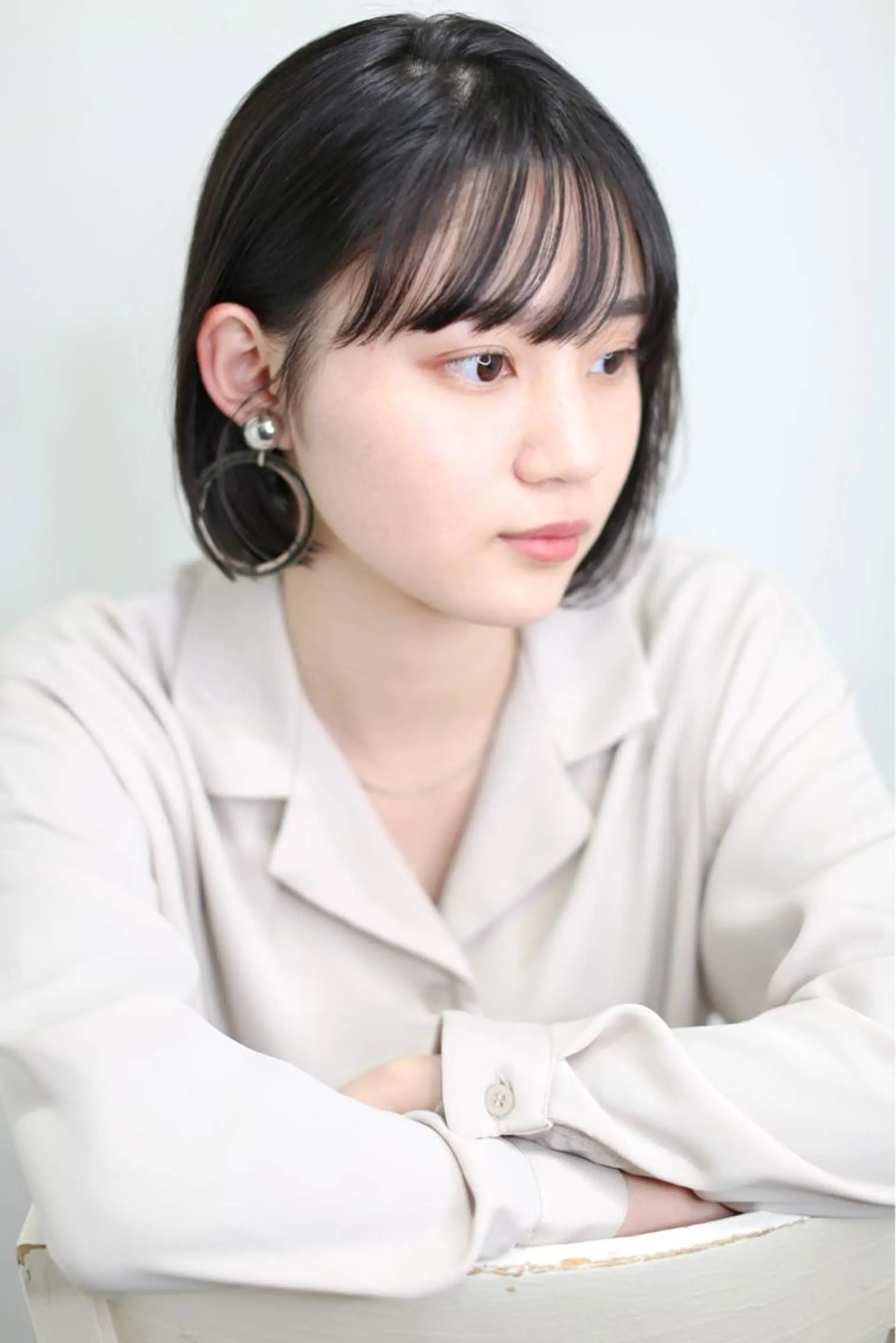 ショート カラー ボブ カット ヘアカラー トリートメント 千葉 郁也のヘアスタイル