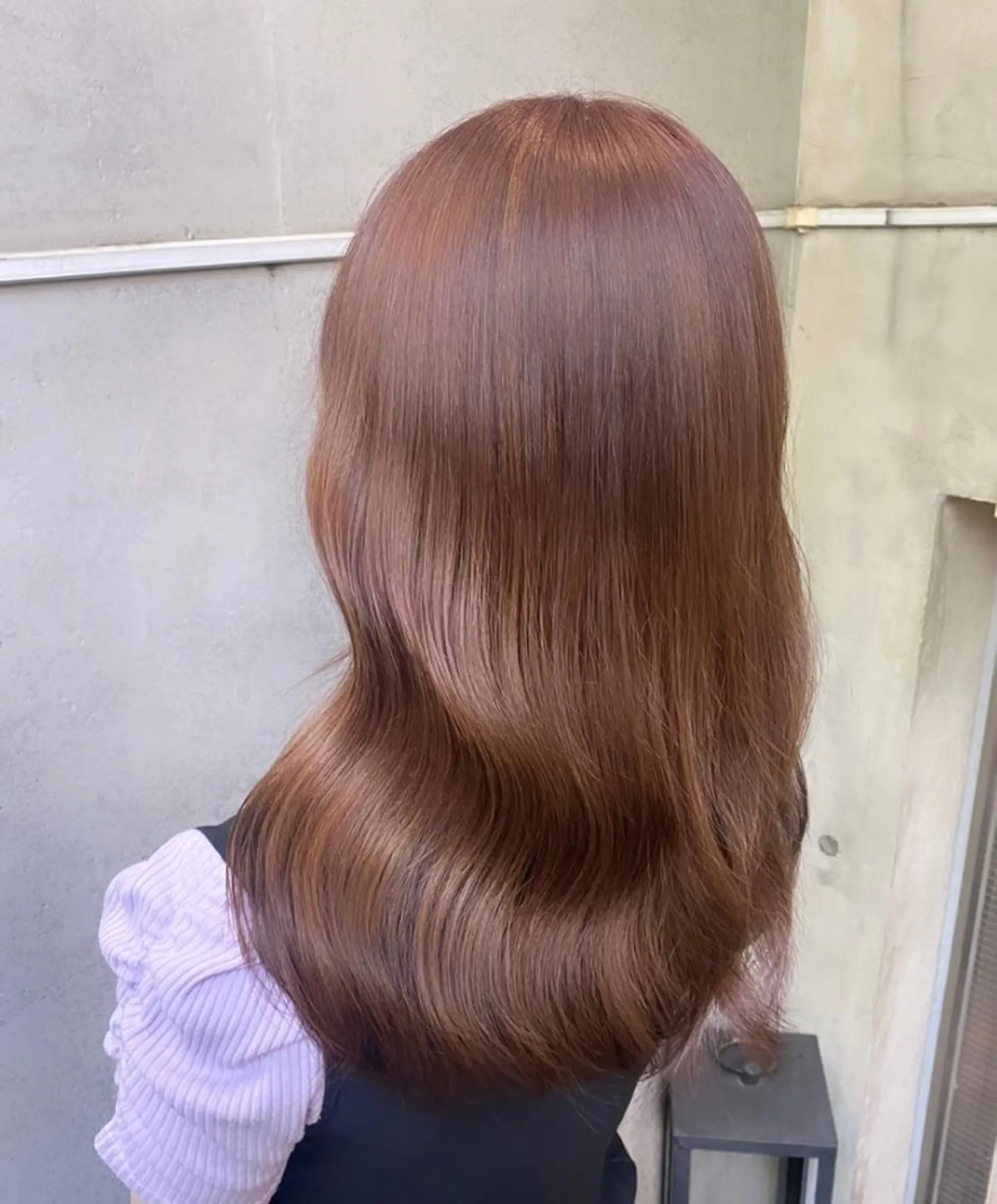 セミロング カラー アッシュ ベージュカラー 黒髪 ブルーカラー ブルーブラック ヘアカラー トリートメント ヘアセット 艶感/韓国風 🤍moeka🤍のヘアスタイル