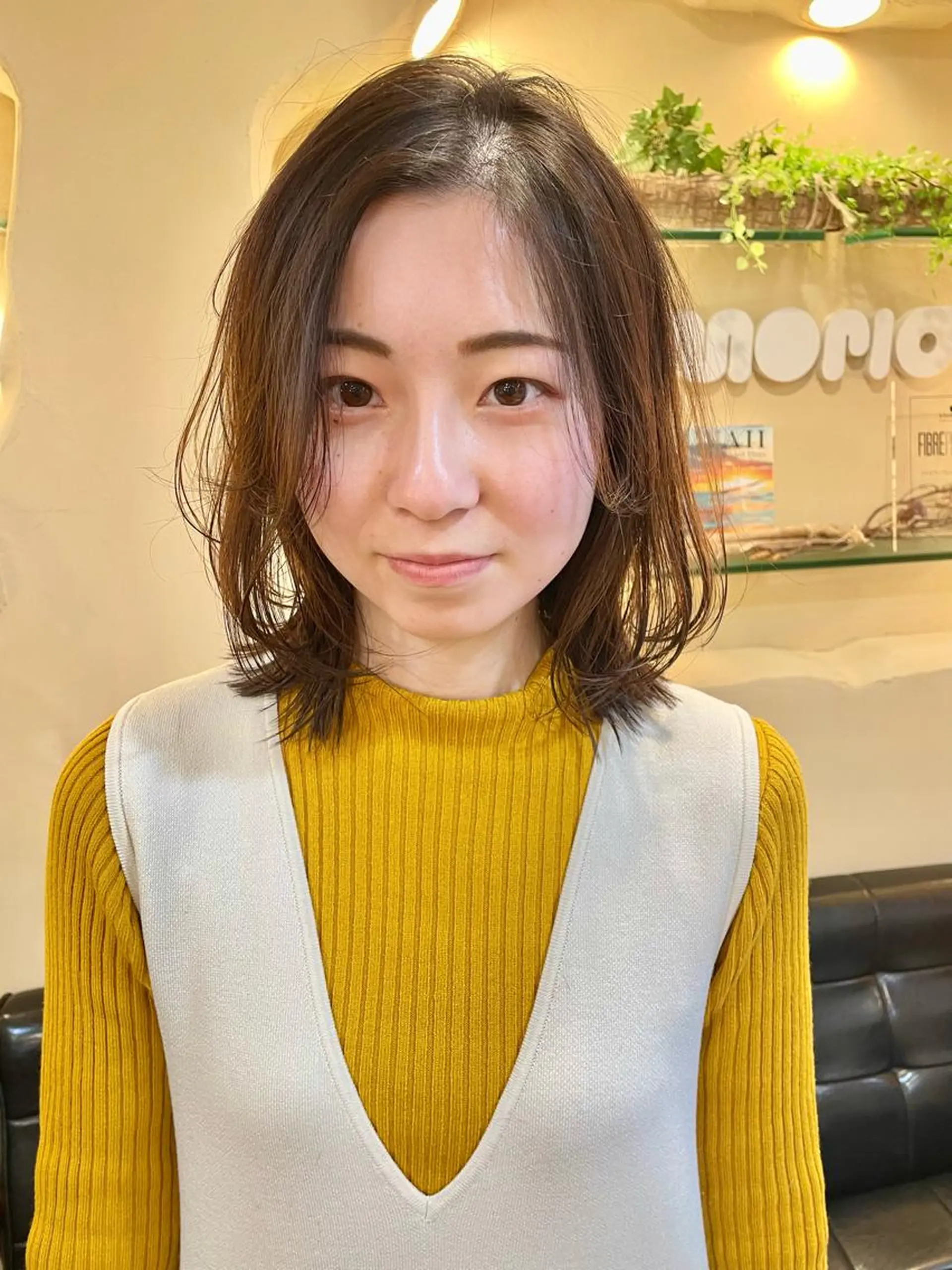 ミディアム くびれヘア 冨永 さやかのヘアスタイル