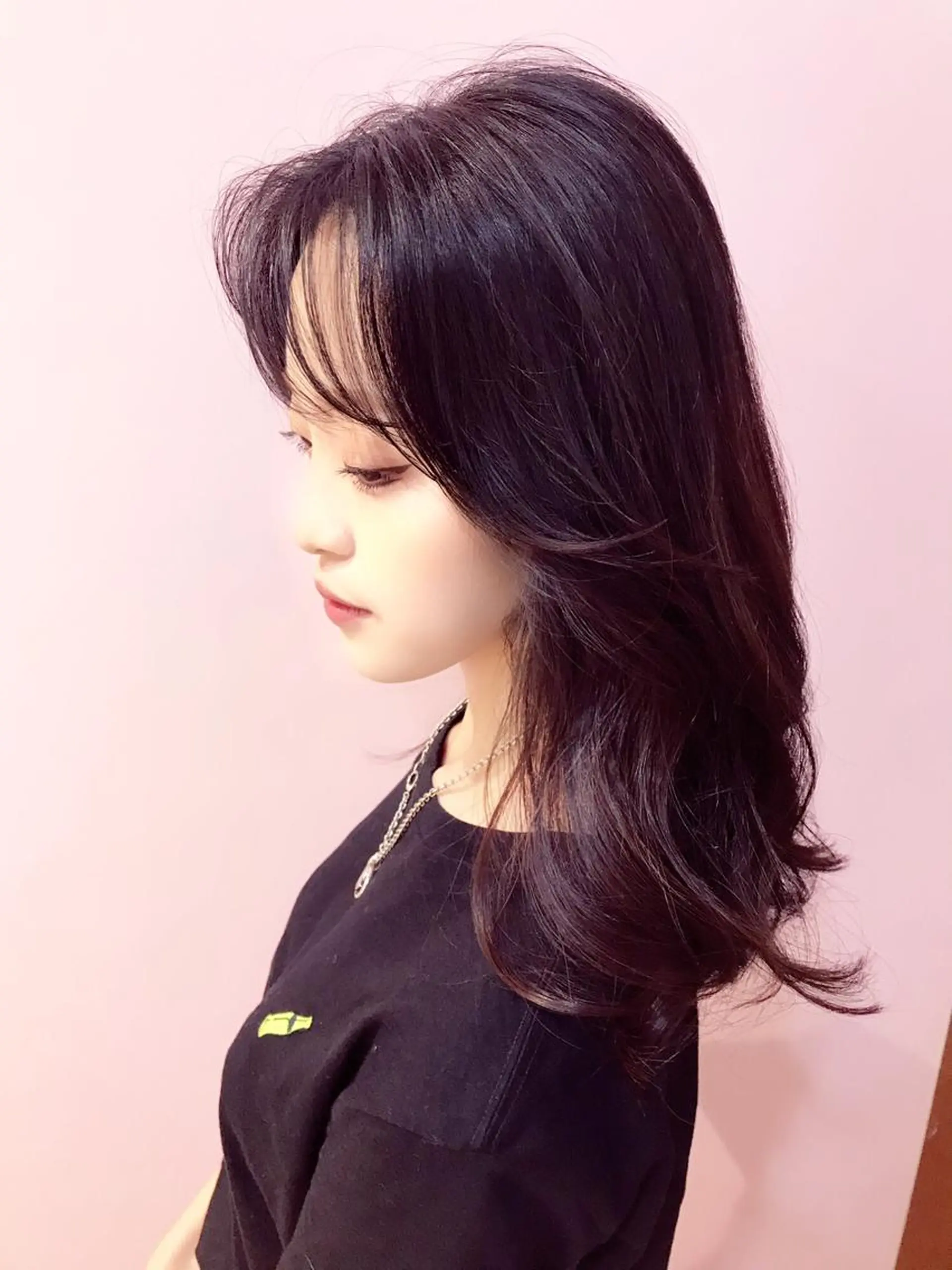 ミディアム 💎馴染むエクステ× 縮毛矯正TOMO💎のヘアスタイル