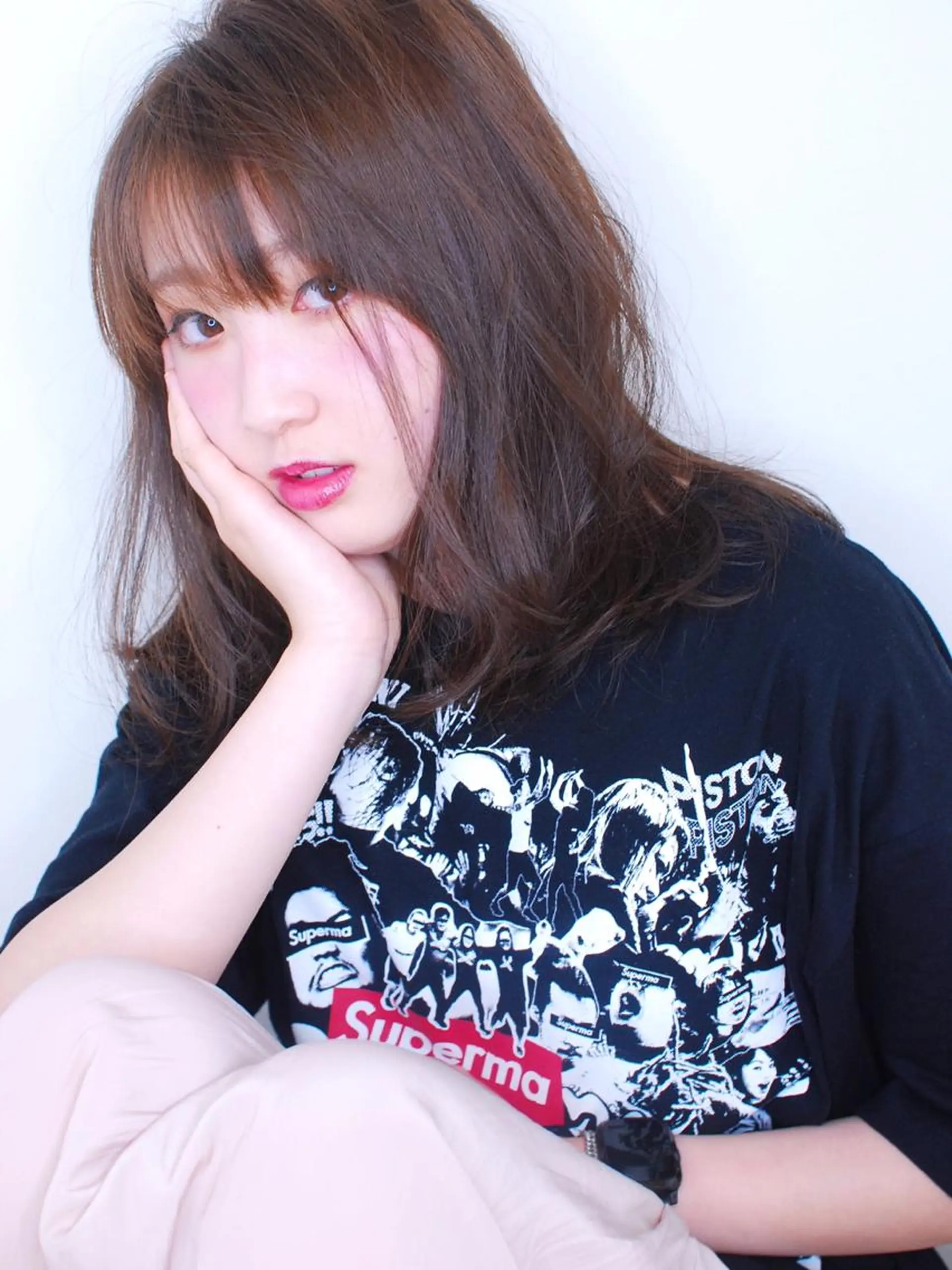 ミディアム ボブ ブリーチ/髪質改善 NYNY大久保のヘアスタイル